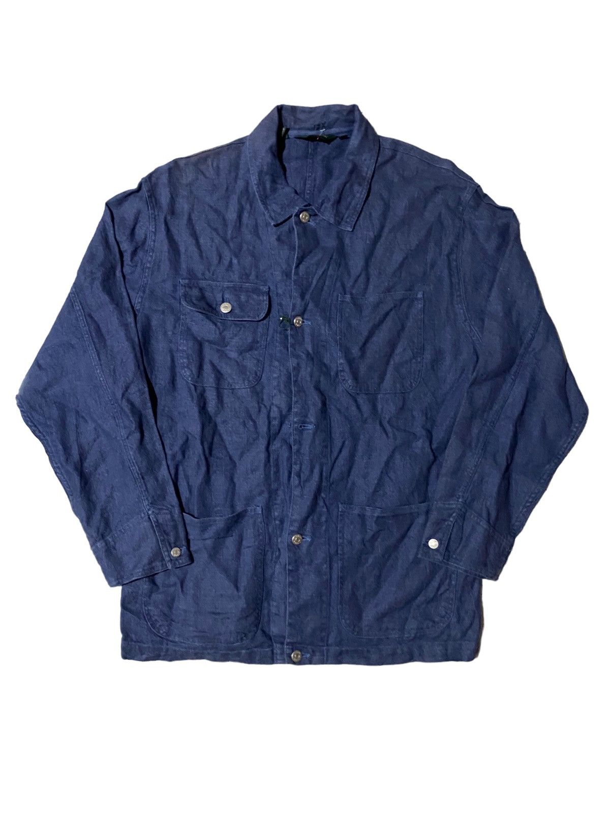 J.Crew 💥Vintage Japanese J Crew Linen Jacket Size US L / EU 52-54 / 3 - 1 Thumbnail