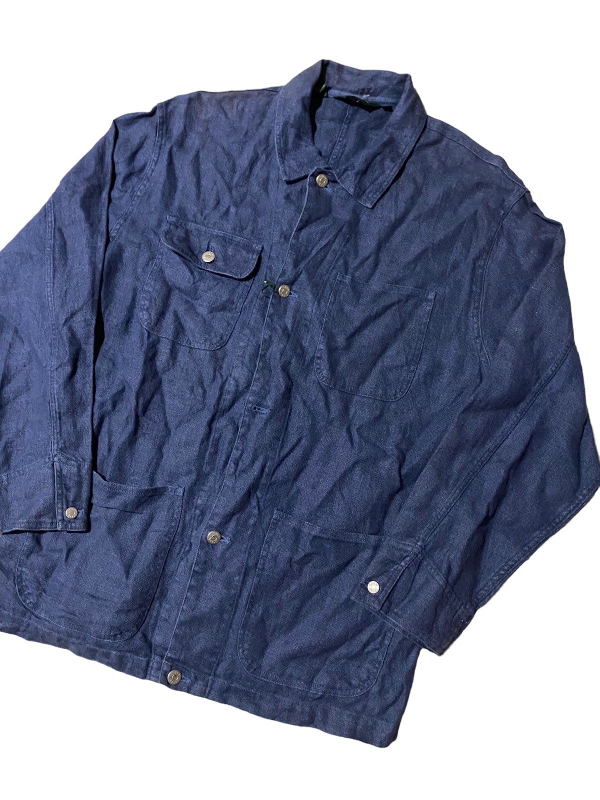 J.Crew 💥Vintage Japanese J Crew Linen Jacket Size US L / EU 52-54 / 3 - 2 Thumbnail