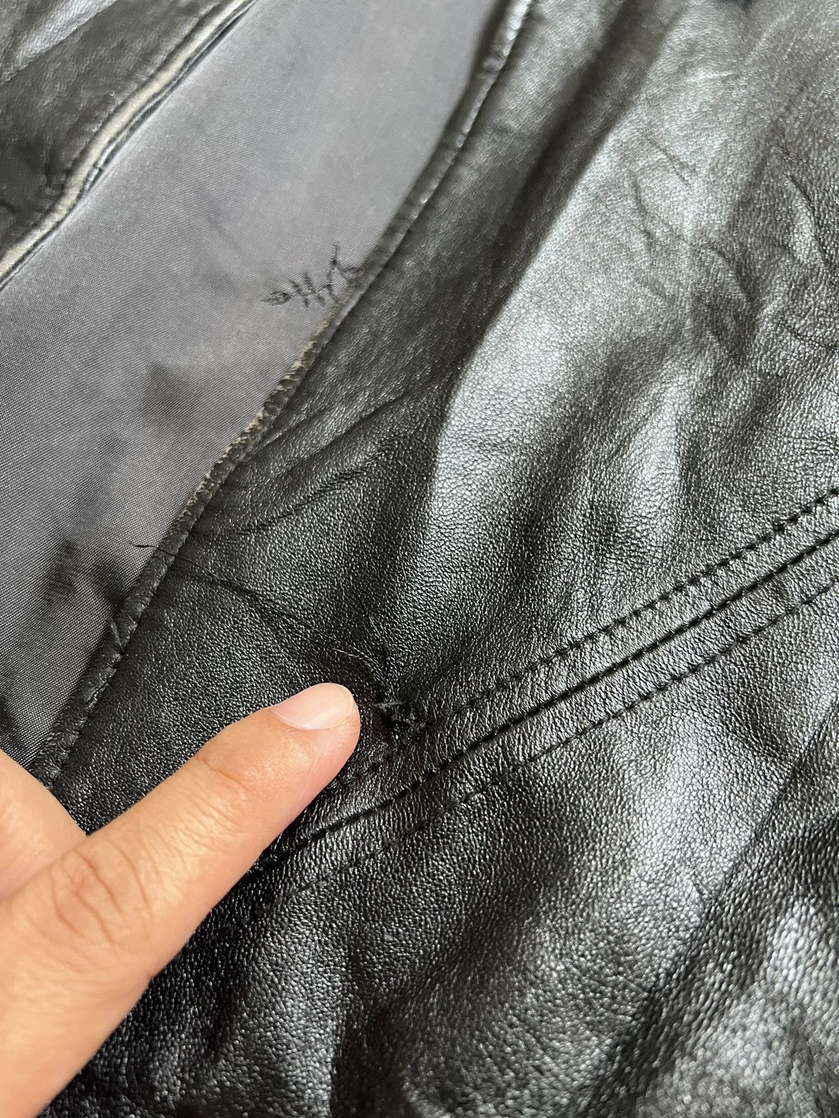 Vintage VTG 🏴‍☠️ Excellent Design Long Leather Jacket Size US M / EU 48-50 / 2 - 20 Thumbnail