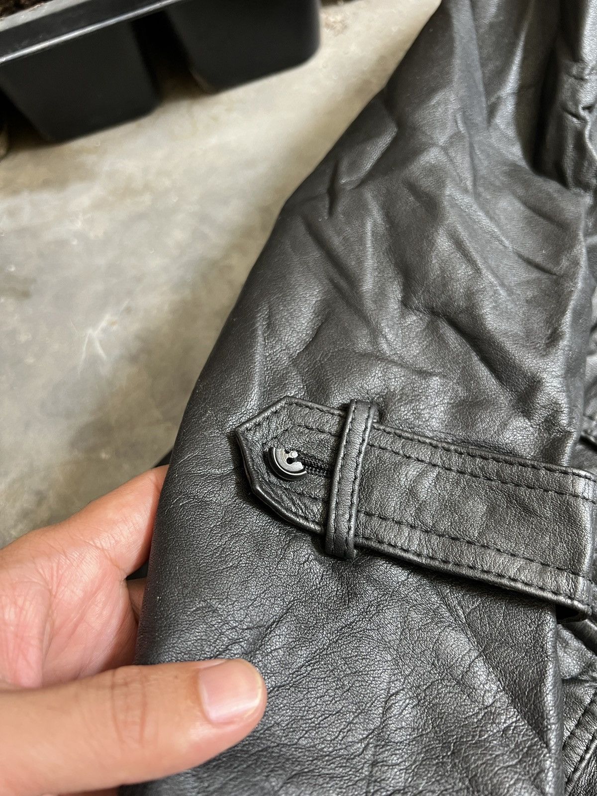 Vintage VTG 🏴‍☠️ Excellent Design Long Leather Jacket Size US M / EU 48-50 / 2 - 21 Thumbnail