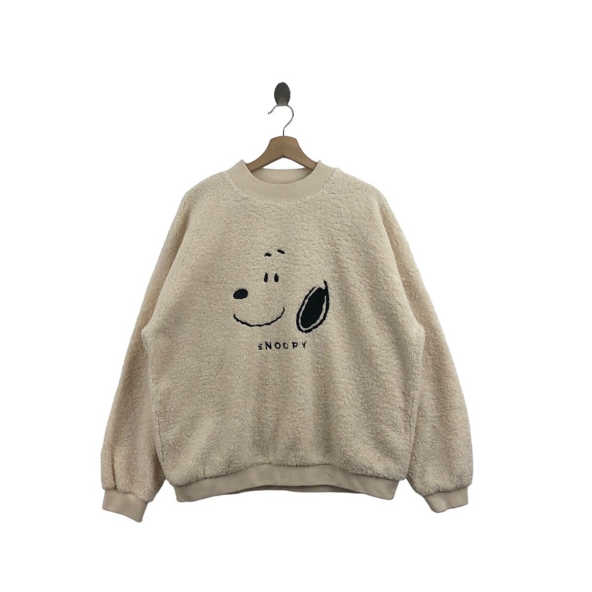 Pick!! Vtg PEANUTS SNOOPY Sherpa Fleece Sweatshirt Pullover