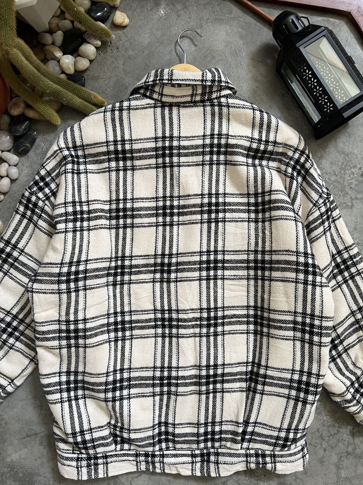 Japanese Brand × Vintage Vintage🖤 Plaid Flannel Sherpa Jacket Size US M / EU 48-50 / 2 - 8 Thumbnail