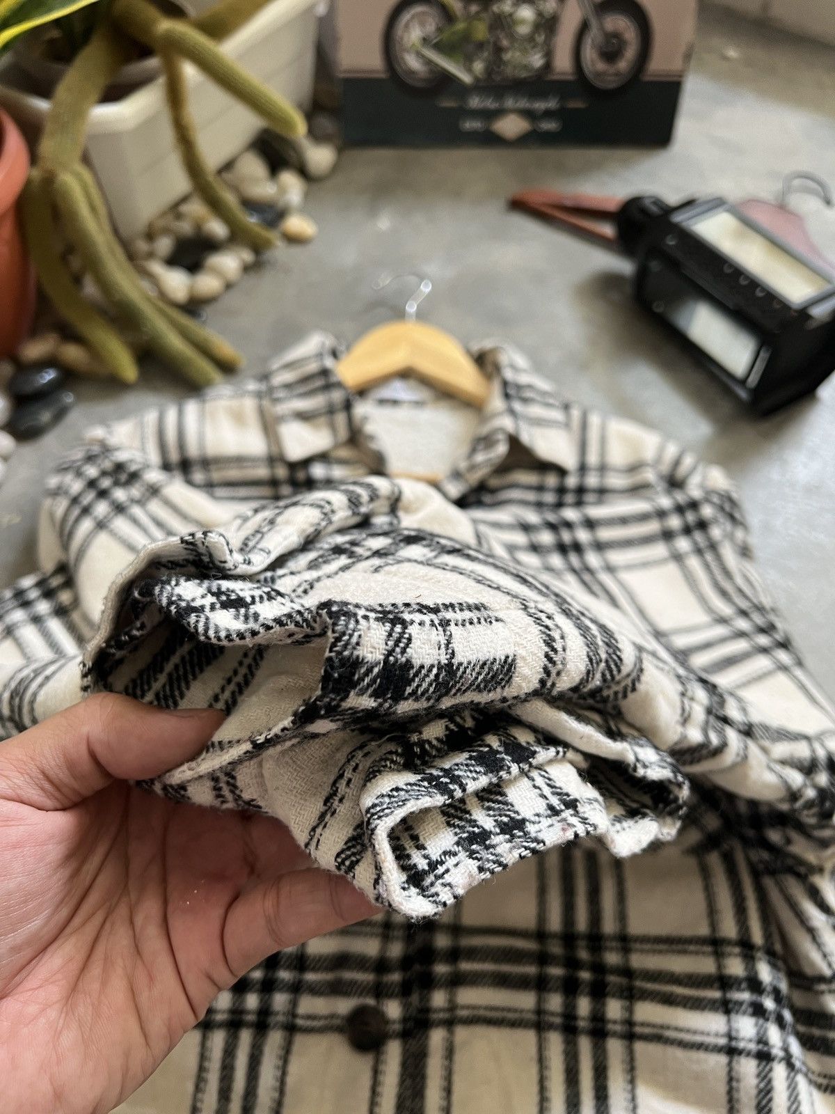 Japanese Brand × Vintage Vintage🖤 Plaid Flannel Sherpa Jacket Size US M / EU 48-50 / 2 - 12 Thumbnail
