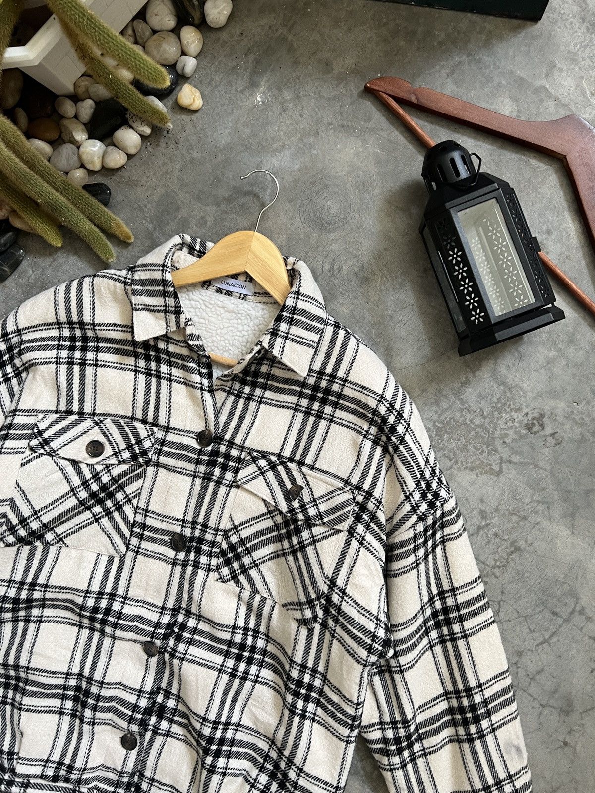Japanese Brand × Vintage Vintage🖤 Plaid Flannel Sherpa Jacket Size US M / EU 48-50 / 2 - 11 Thumbnail