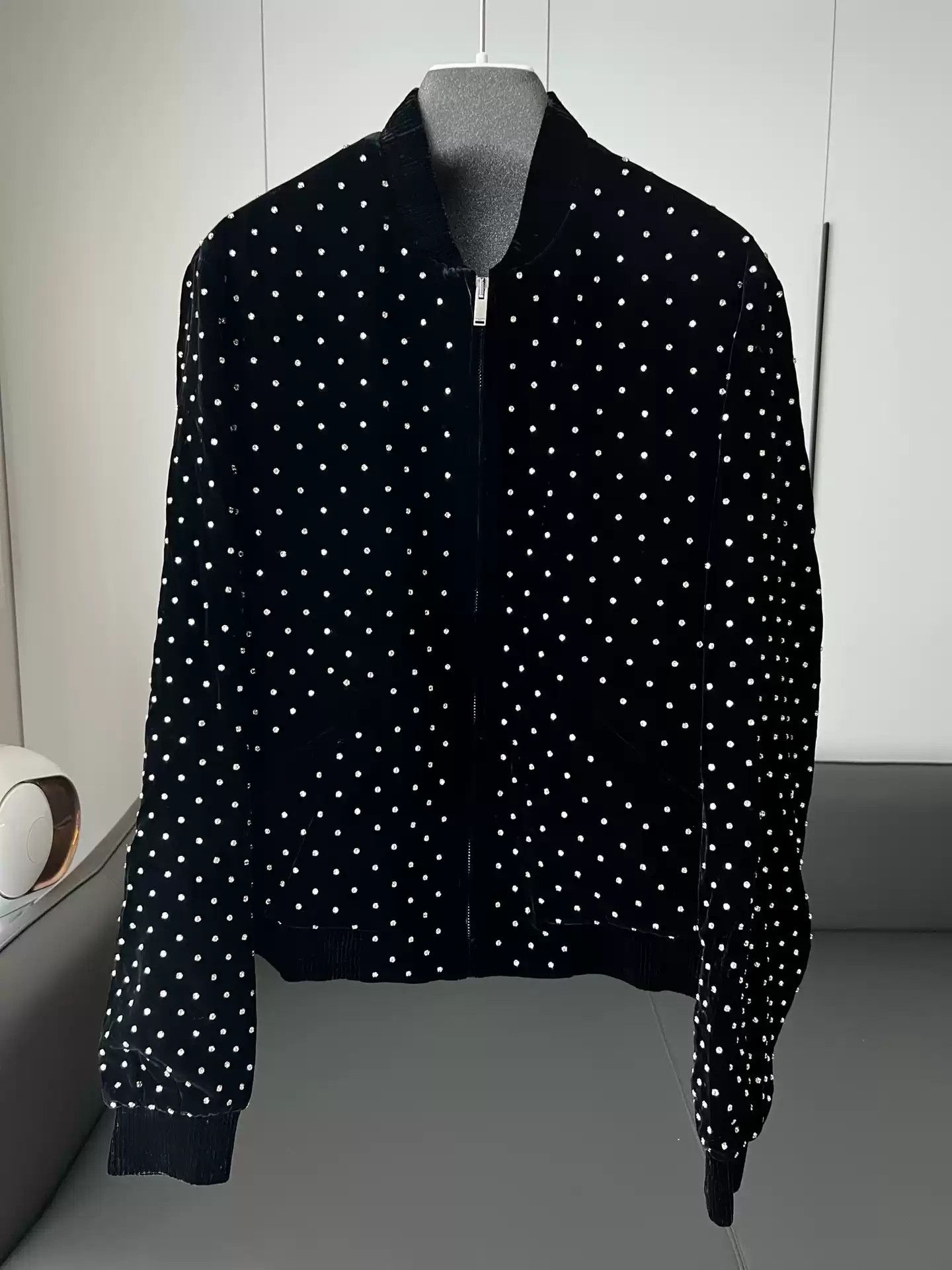 Saint Laurent Black Velvet Jacket Size 44