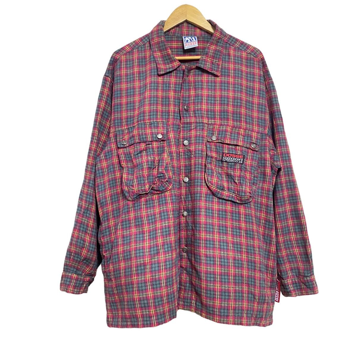 Vintage Vintage DOSSE POSSE Flannel Jacket Size US XL / EU 56 / 4 - 1 Thumbnail