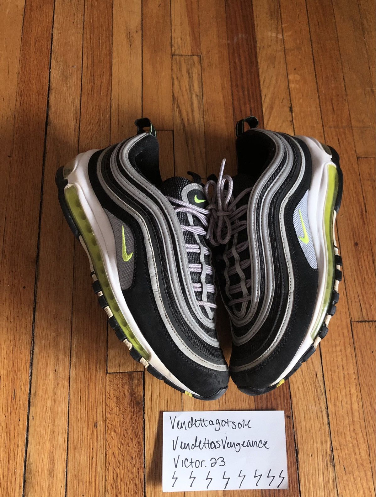 Nike Air Max 97 OG Black Volt QS 2017 US9.5