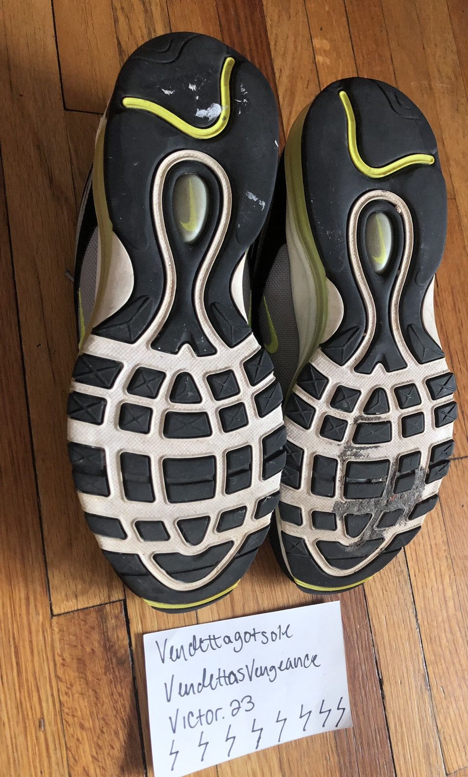 Nike Nike Air Max 97 OG Black Volt QS 2017 US9.5 Size US 9.5 / EU 42-43 - 6 Thumbnail