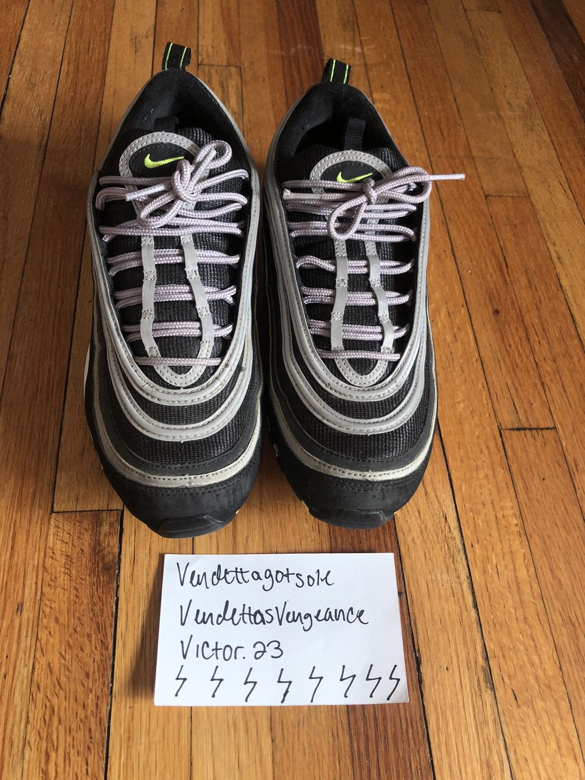 Nike Nike Air Max 97 OG Black Volt QS 2017 US9.5 Size US 9.5 / EU 42-43 - 2 Thumbnail