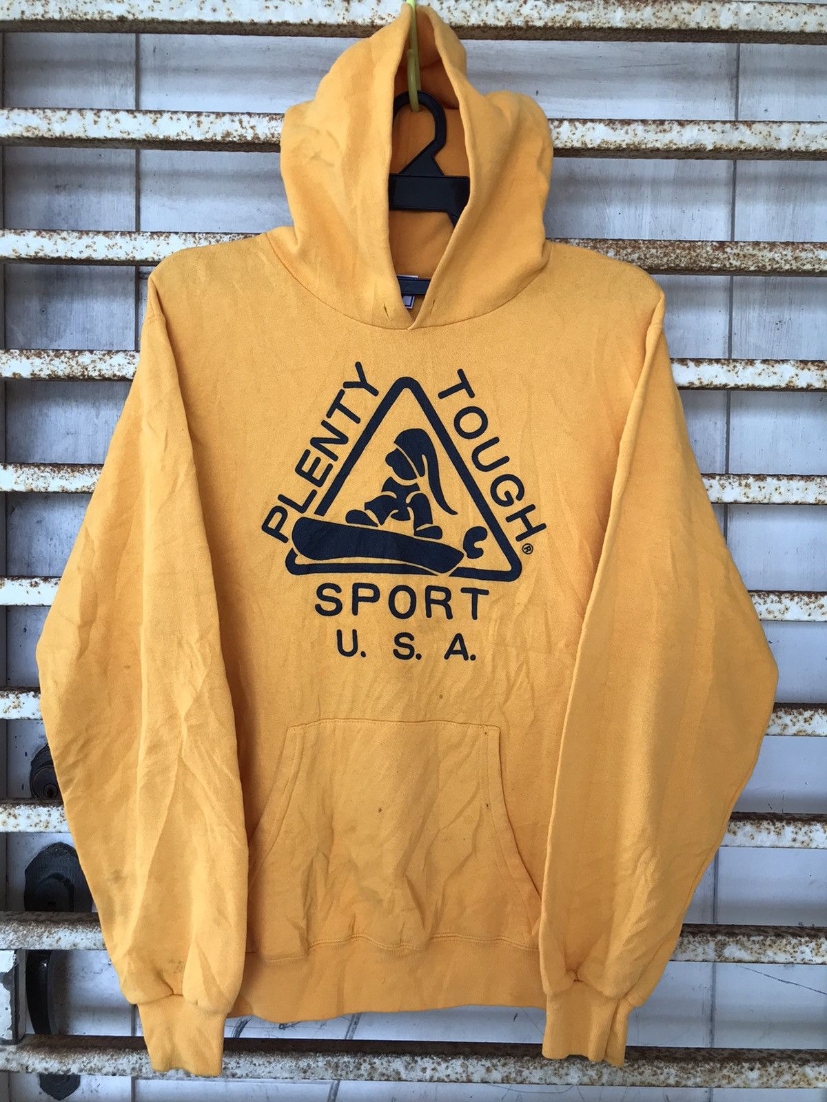 Plenty Tough Sport Big Logo Hoodie Made in USA Orange