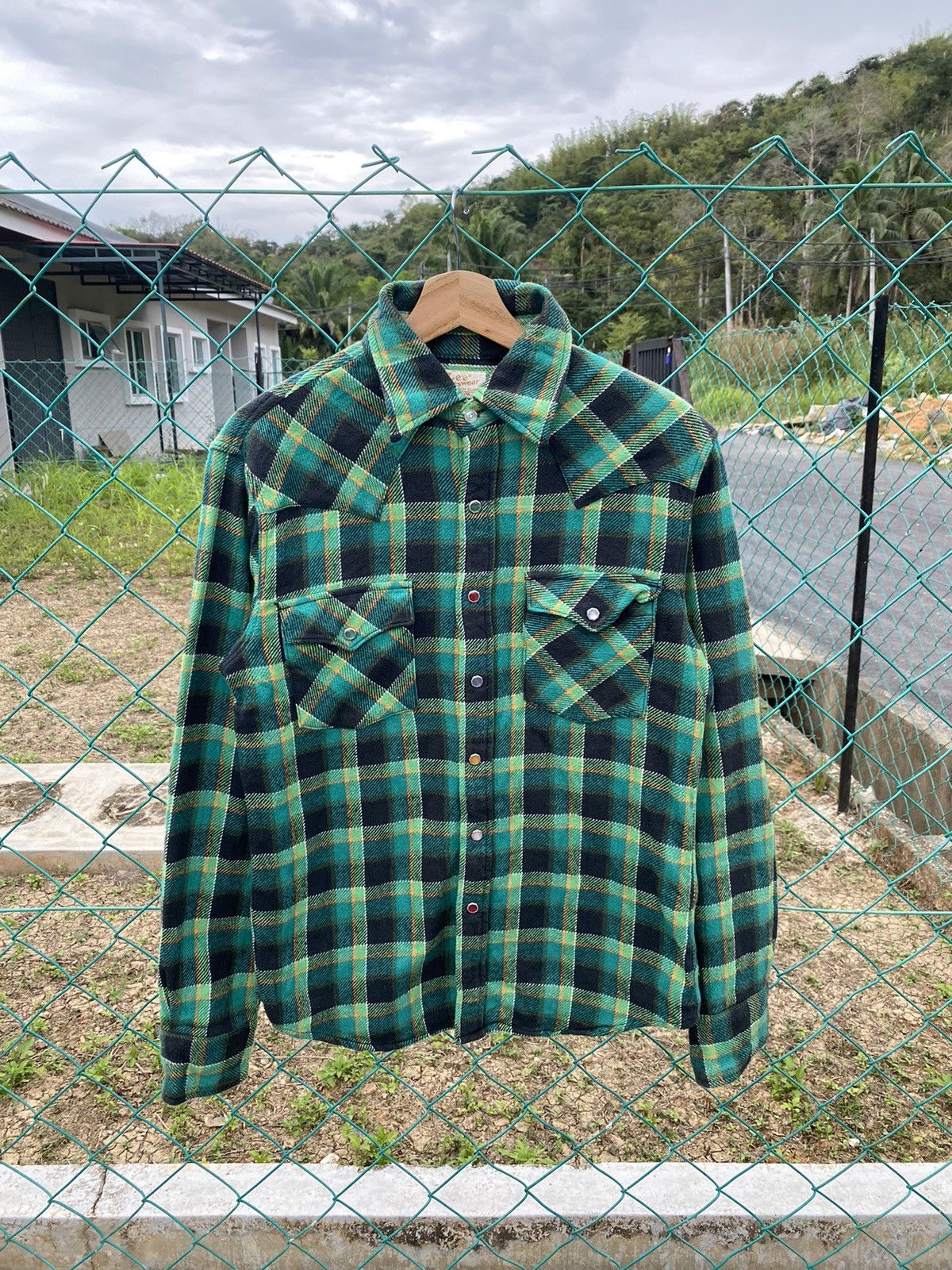 Vintage Lee western plaid flannel