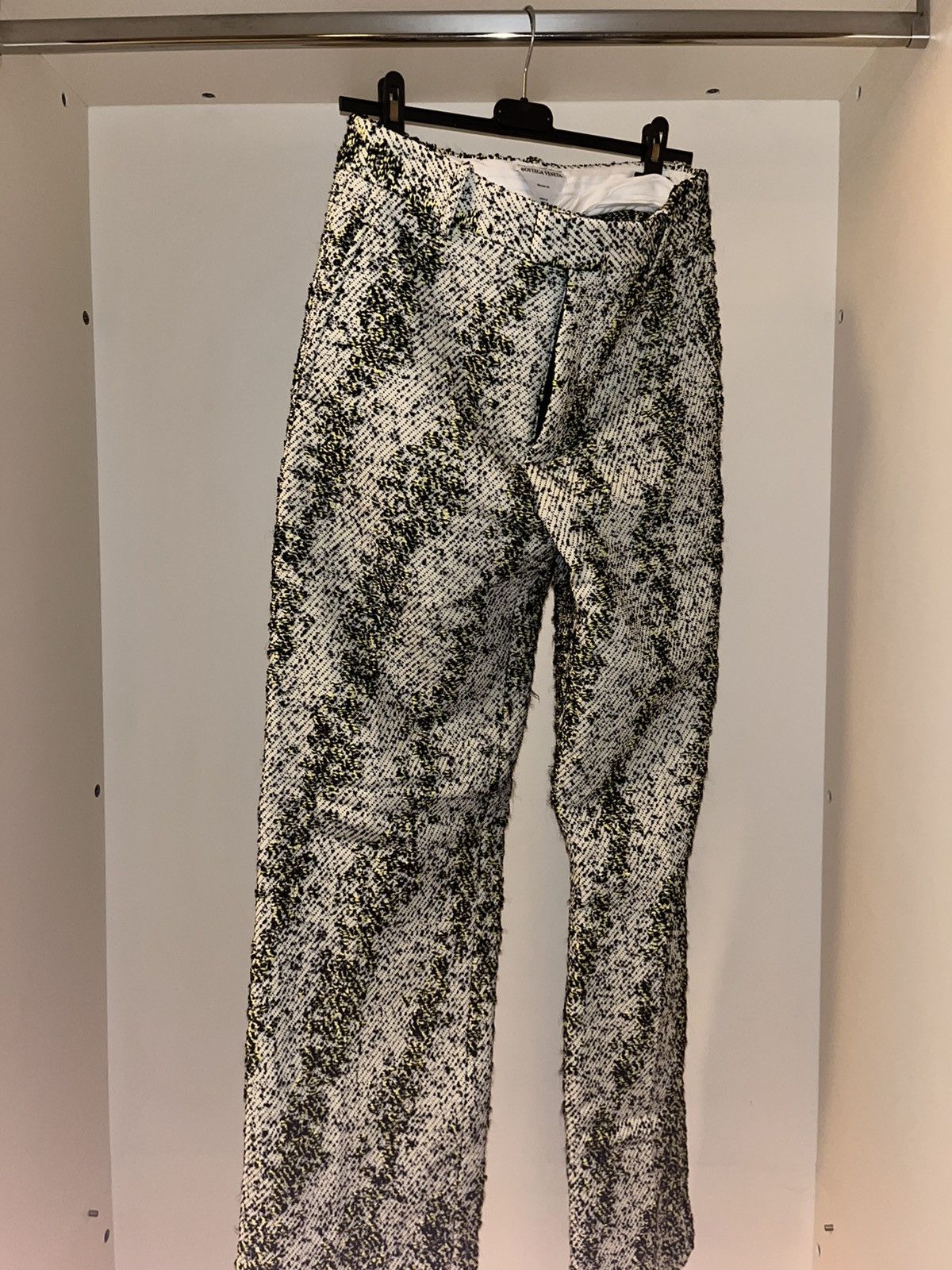 image of Bottega Veneta Salon 01 Bouclé Trousers in Acid Green, Men's (Size 32)