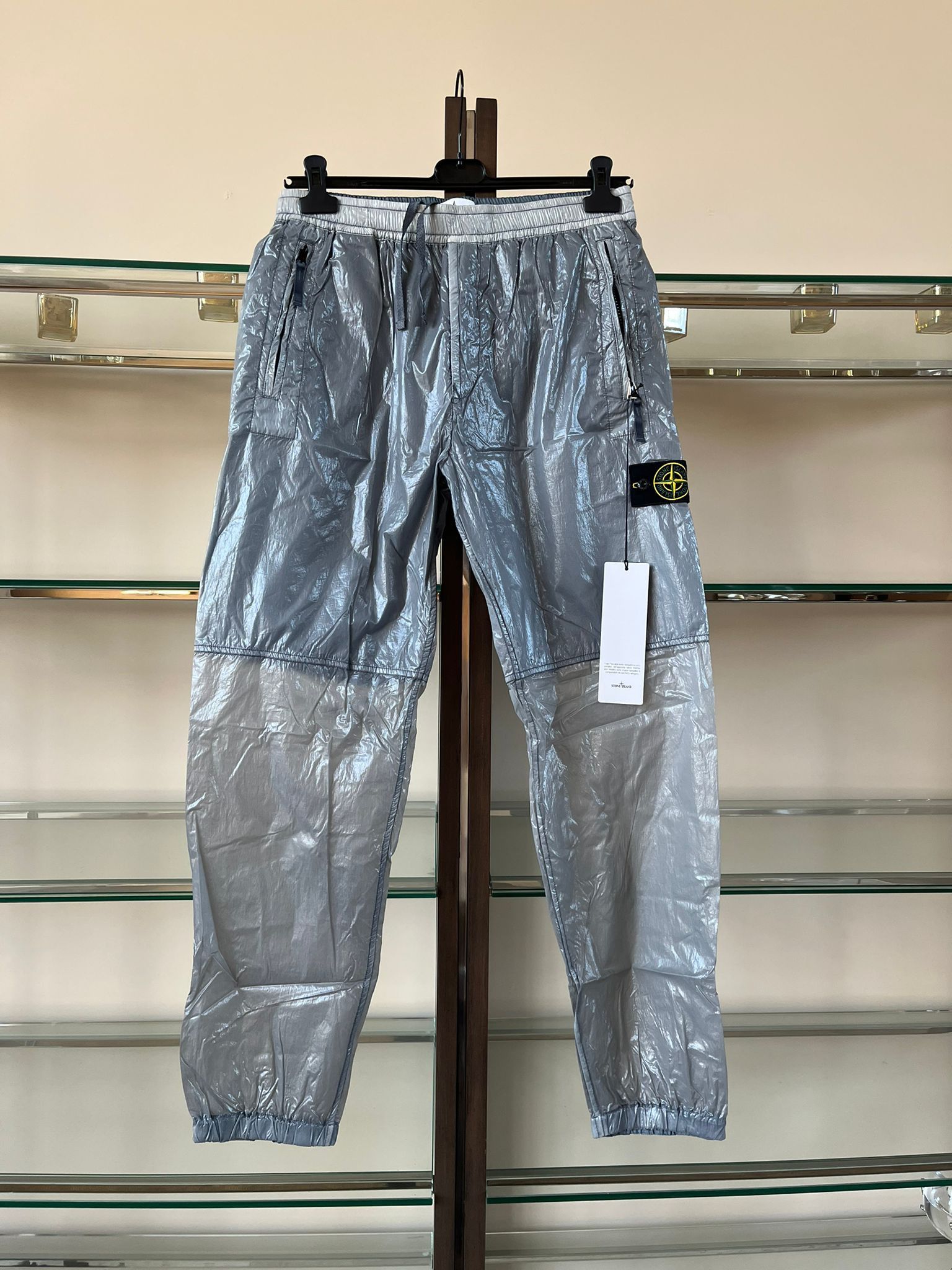 image of Stone Island Packable Cargo Pants In Grey, Men's (Size 32)