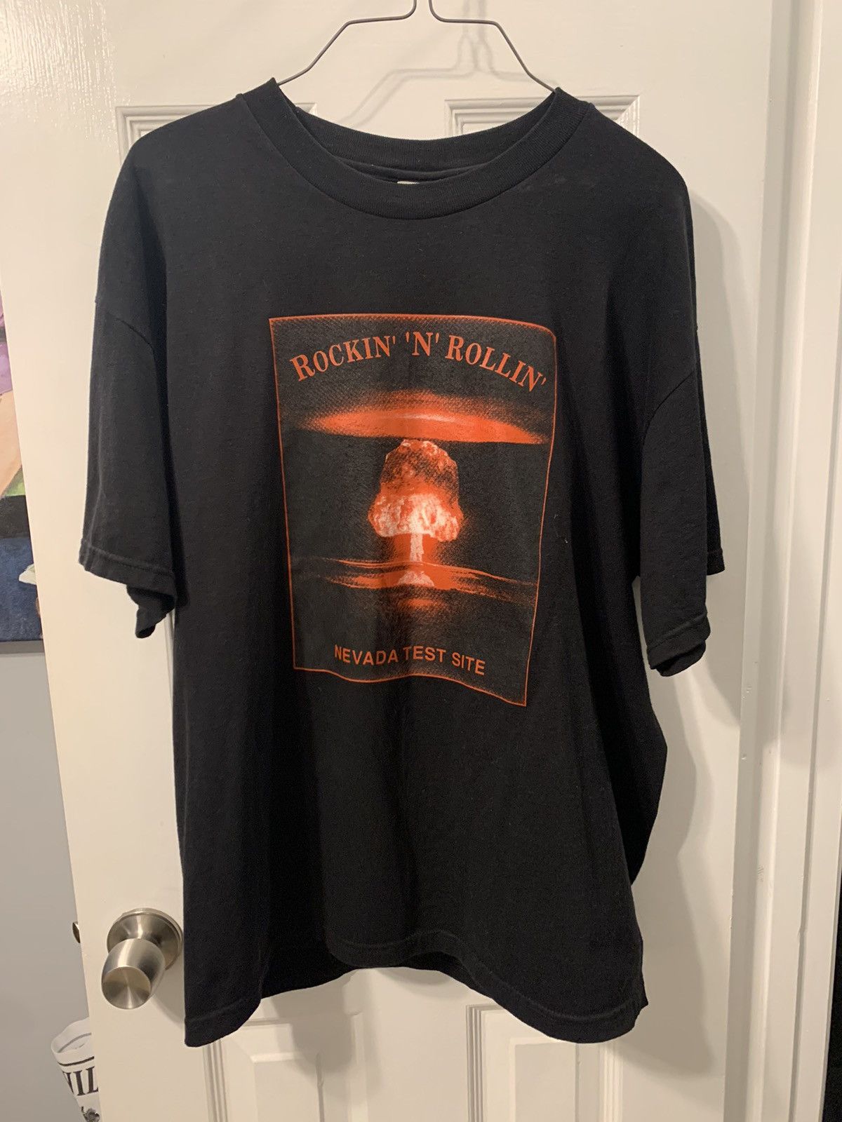 Vintage Rockin’ N Rollin Nevada Test Site Tee on Hanes 50/50