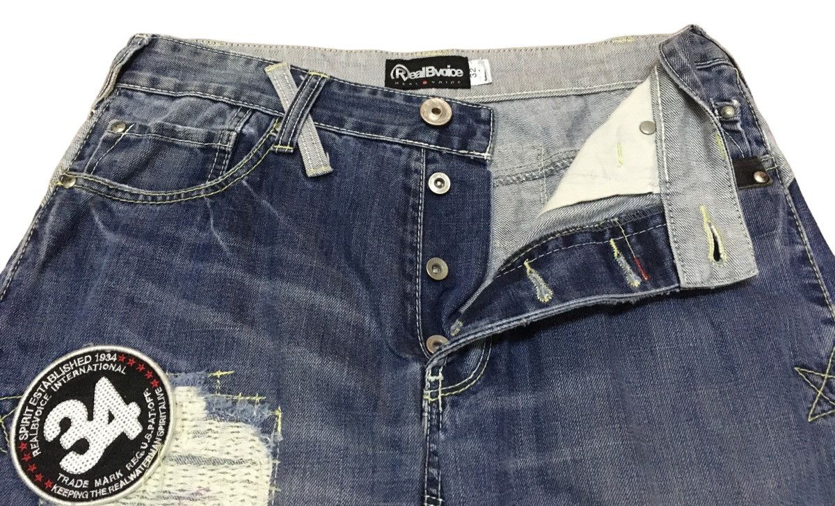 If Six Was Nine × Japanese Brand Rare Design Vintage Brand RealBvoice Distressed Jeans 1990s Size US 32 / EU 48 - 6 Thumbnail