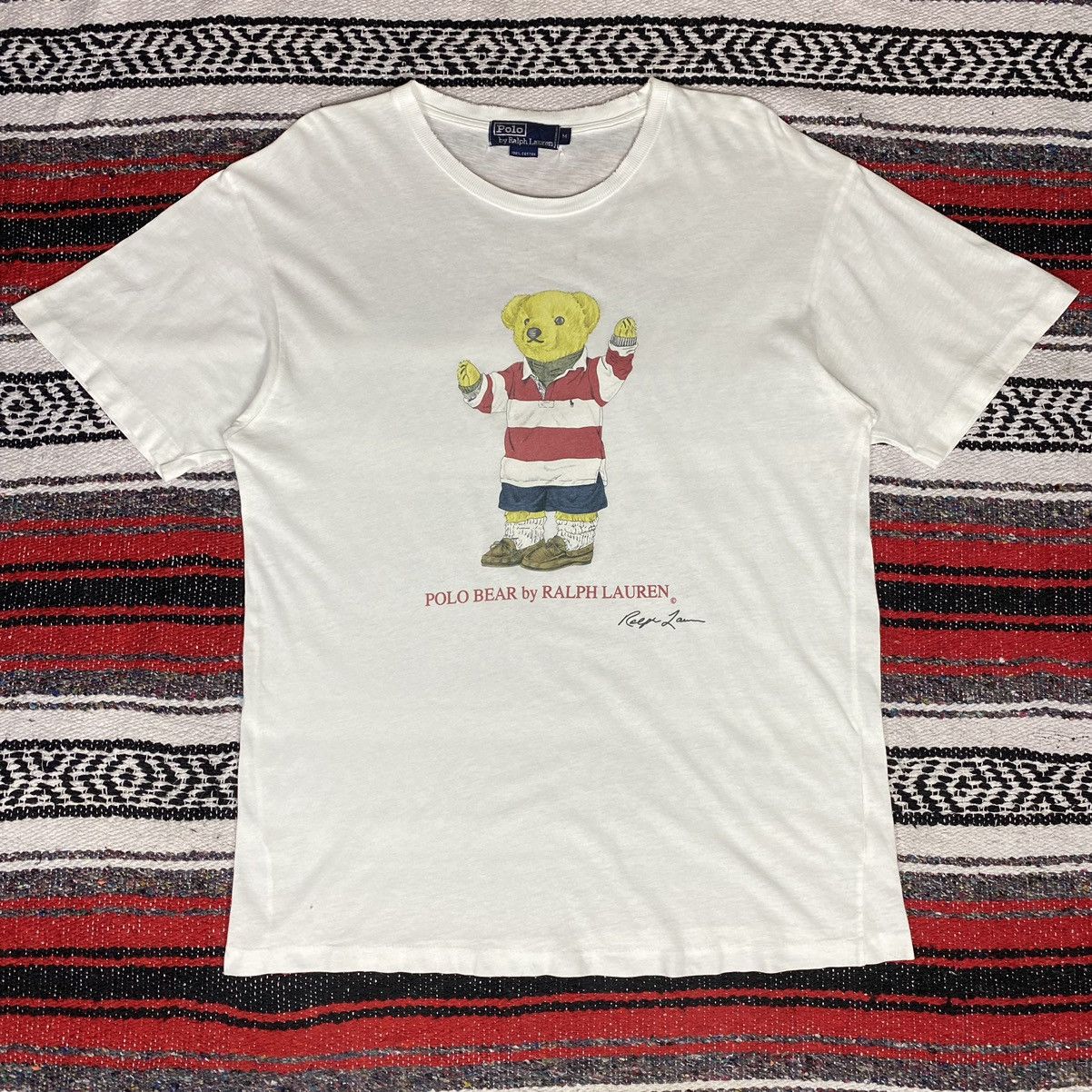 💥Distressed💥90s Vintage Polo Bear By Ralph Lauren Shirt
