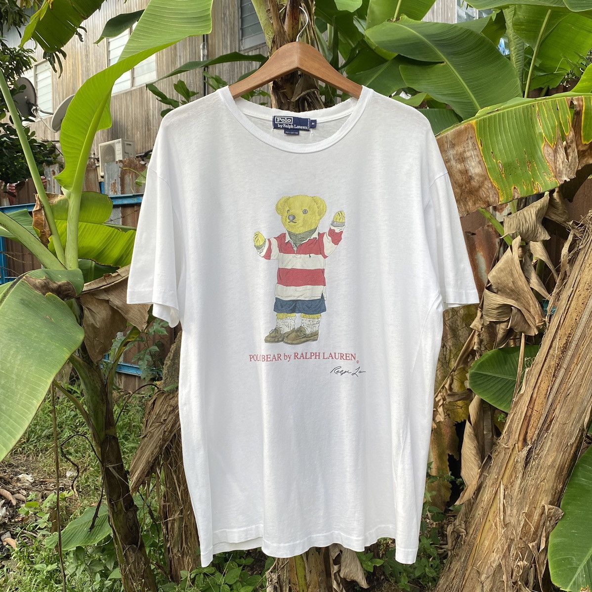 Polo Ralph Lauren 💥Distressed💥90s Vintage Polo Bear By Ralph Lauren Shirt Size US M / EU 48-50 / 2 - 6 Thumbnail