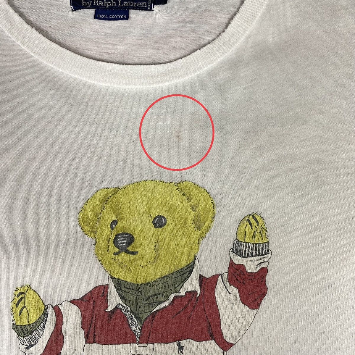 Polo Ralph Lauren 💥Distressed💥90s Vintage Polo Bear By Ralph Lauren Shirt Size US M / EU 48-50 / 2 - 10 Thumbnail