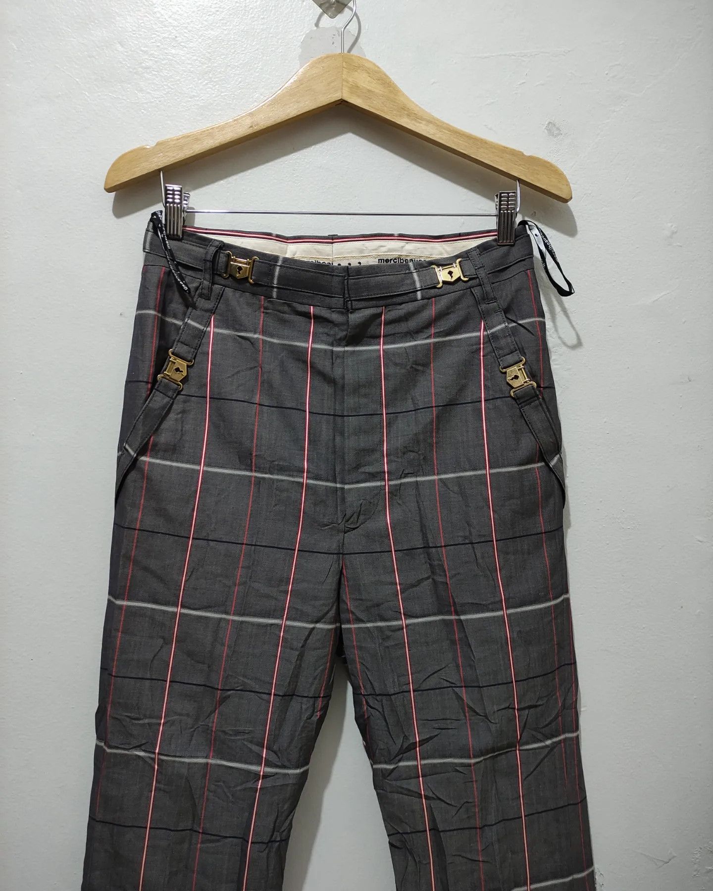 Issey Miyake × mercibeaucoup Mercibaucoup Issey Miyake Plaid Slack Pant Nice Design Size US 30 / EU 46 - 3 Thumbnail