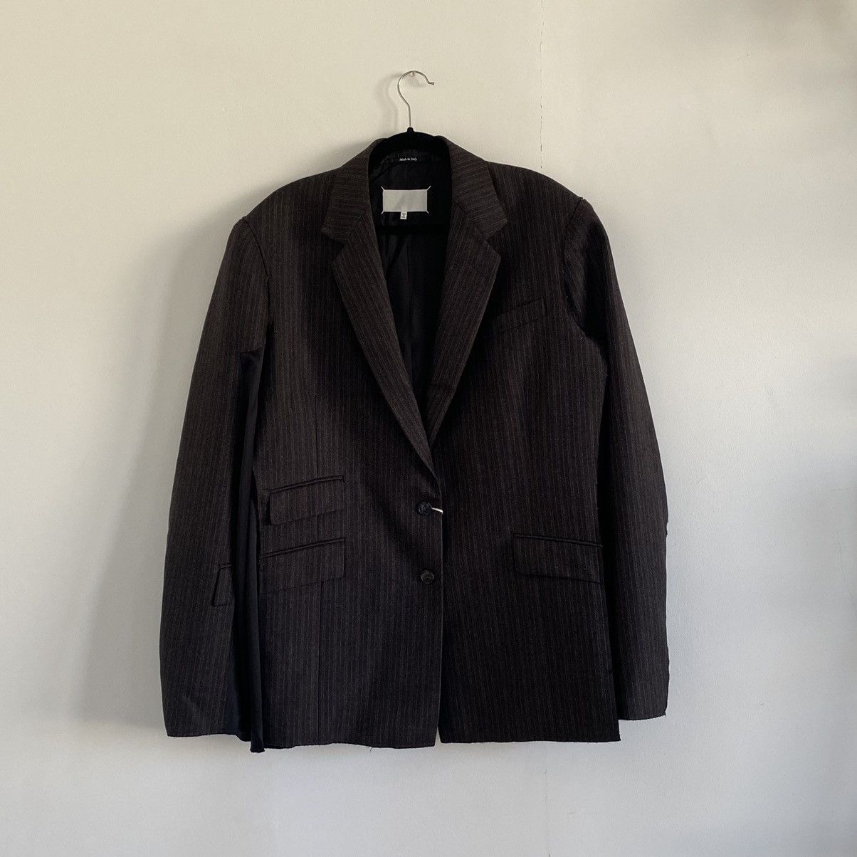 Maison Margiela Maison Margiela Oversized Pinstripe Cape-Sleeve Blazer Size M / US 6-8 / IT 42-44 - 8 Thumbnail