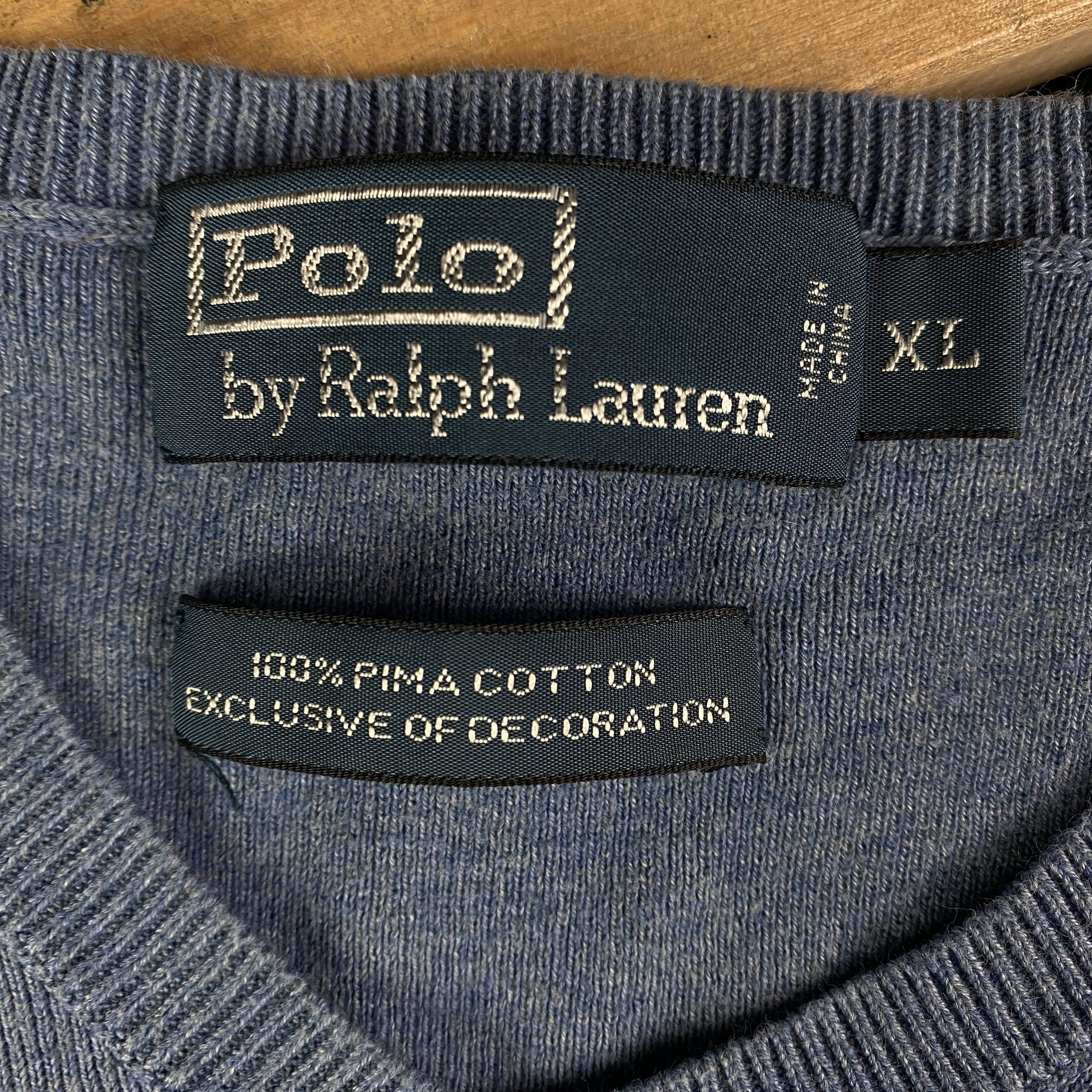 Polo Ralph Lauren Mens Jumper V Neck Polo Ralph Lauren Vintage Size XL Size US XL / EU 56 / 4 - 4 Thumbnail
