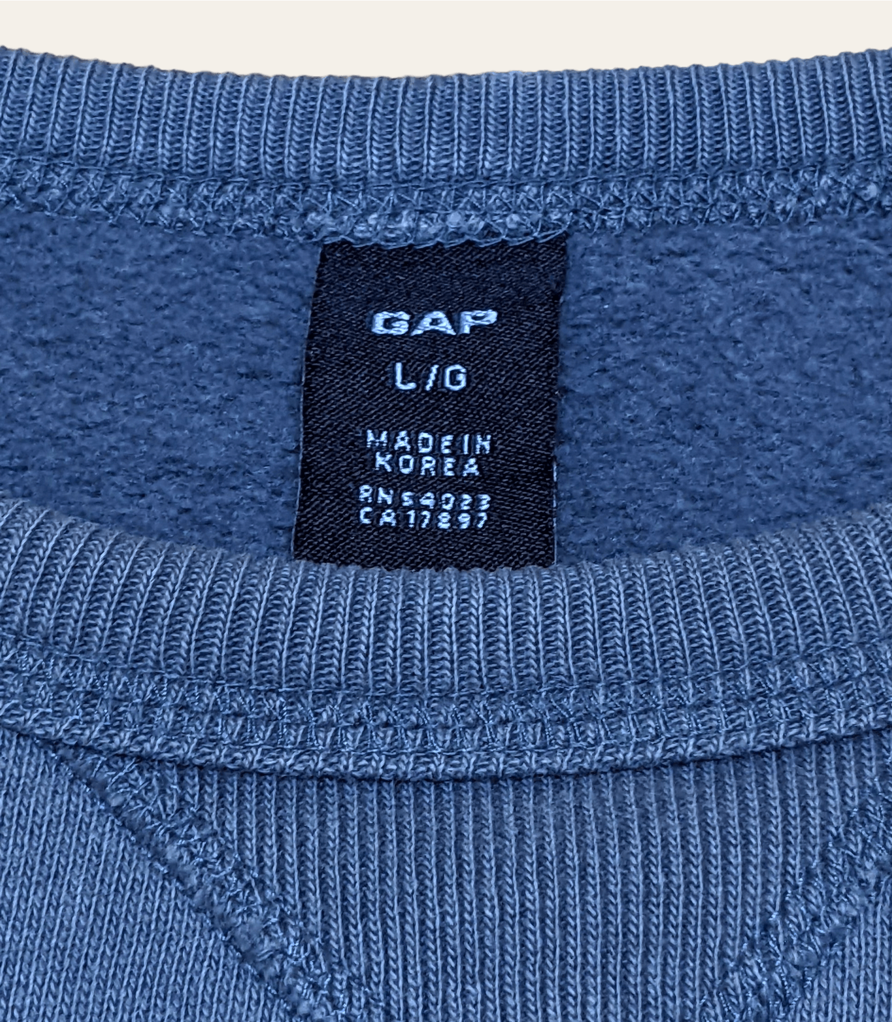Gap × Unsound Rags × Vintage Vintage 90s Gap Blank Sweatshirt Size US L / EU 52-54 / 3 - 8 Thumbnail