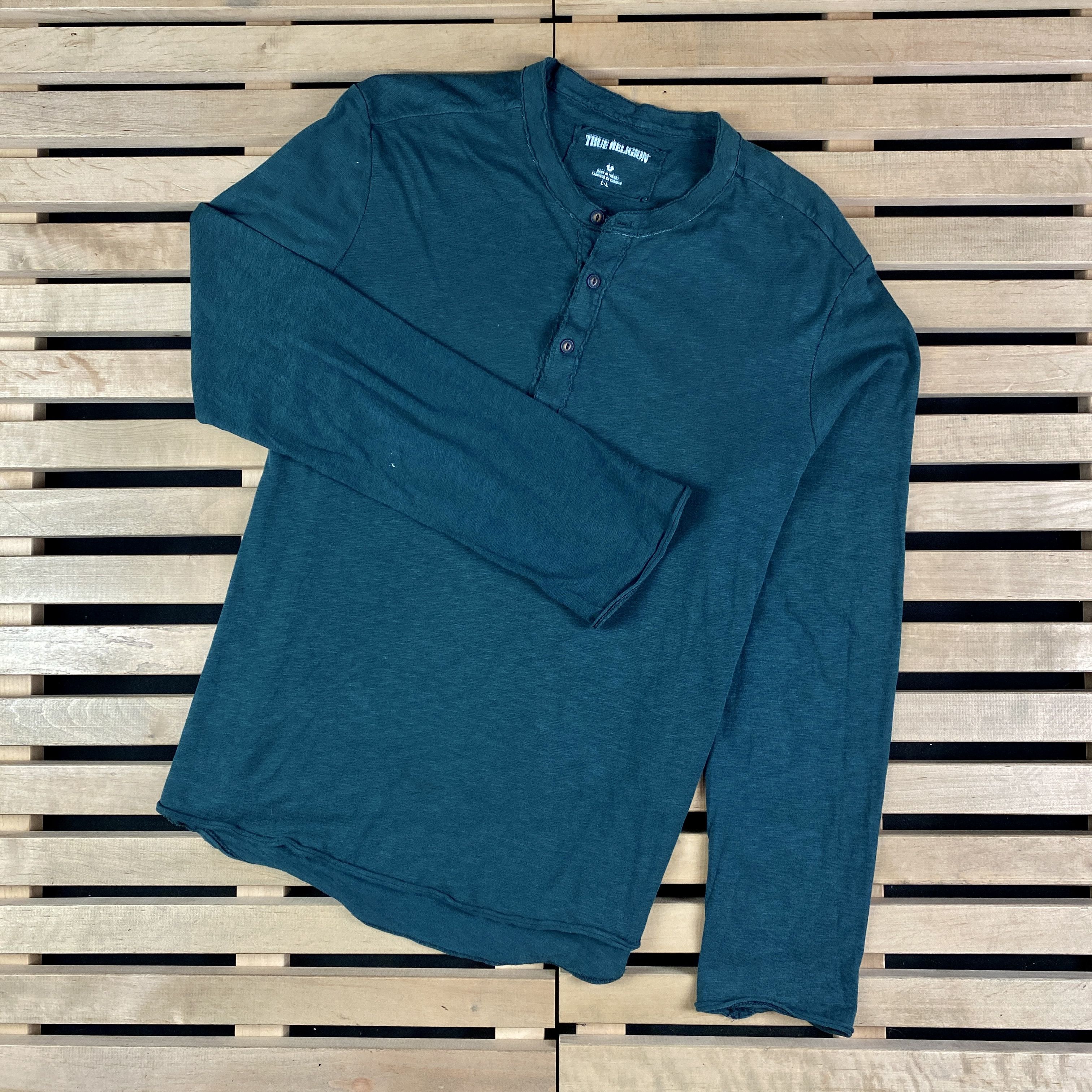 True Religion Mens T Shirt Long Sleeve True Religion Size L Size US L / EU 52-54 / 3 - 1 Thumbnail