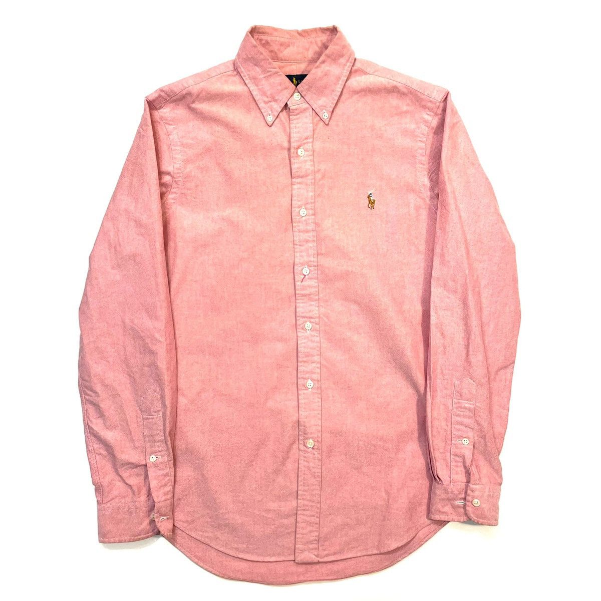 Ralph Lauren pink shirt elegant multicolour pony y2k cotton