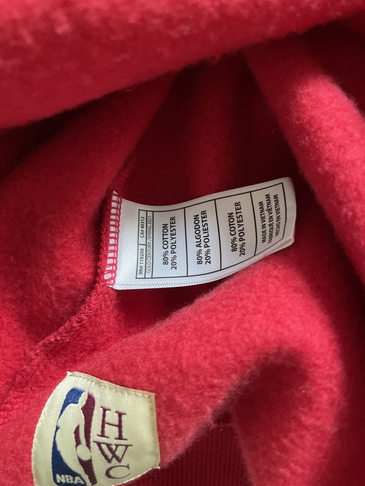 Mitchell & Ness Miami heat NBA fusion fleece hoody Size US L / EU 52-54 / 3 - 8 Thumbnail