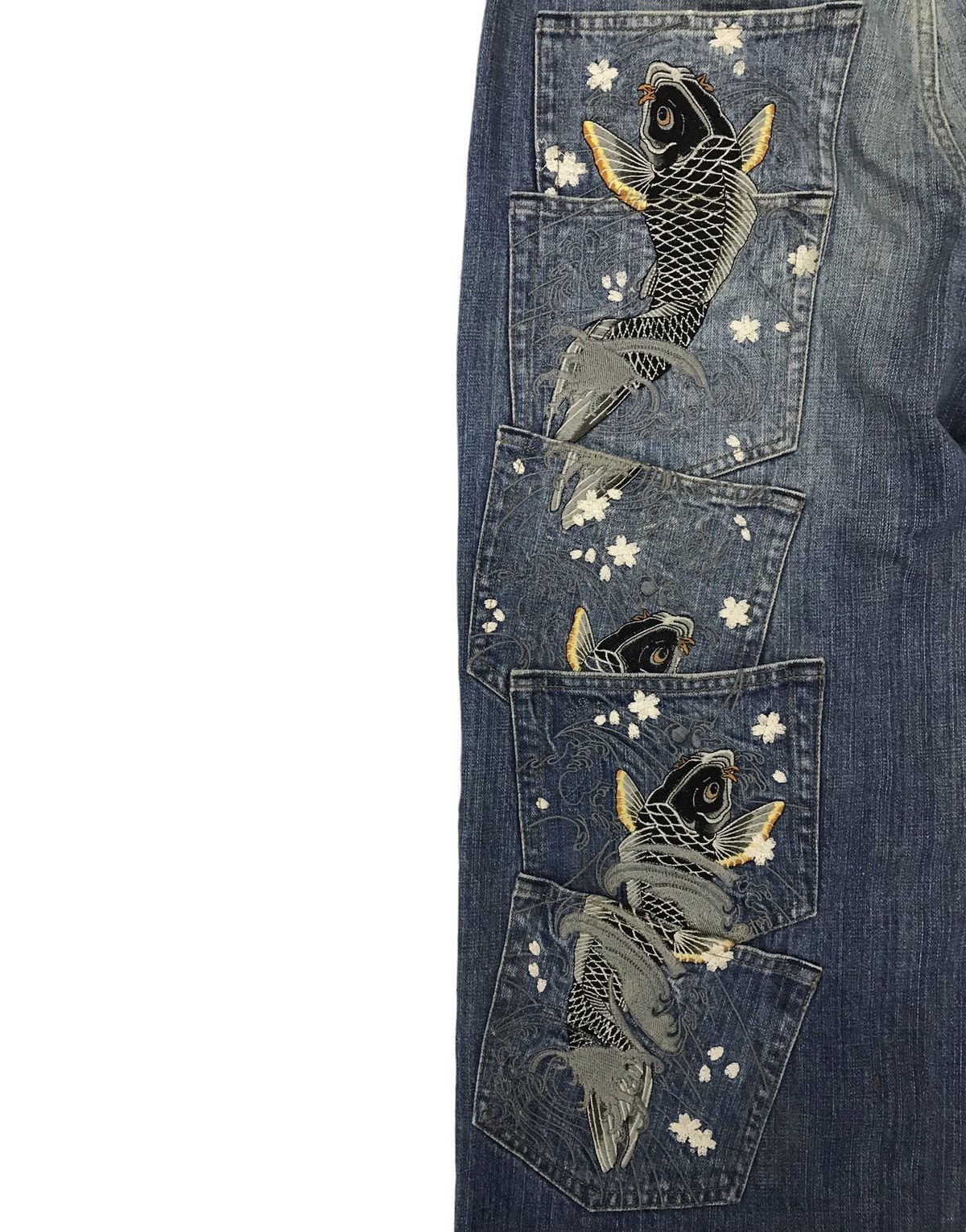 Japanese Brand KARAKURI GENERATION ECCENTRIC ORIGINAL GRAPHICS DENIM PANTS Size US 39 - 9 Thumbnail