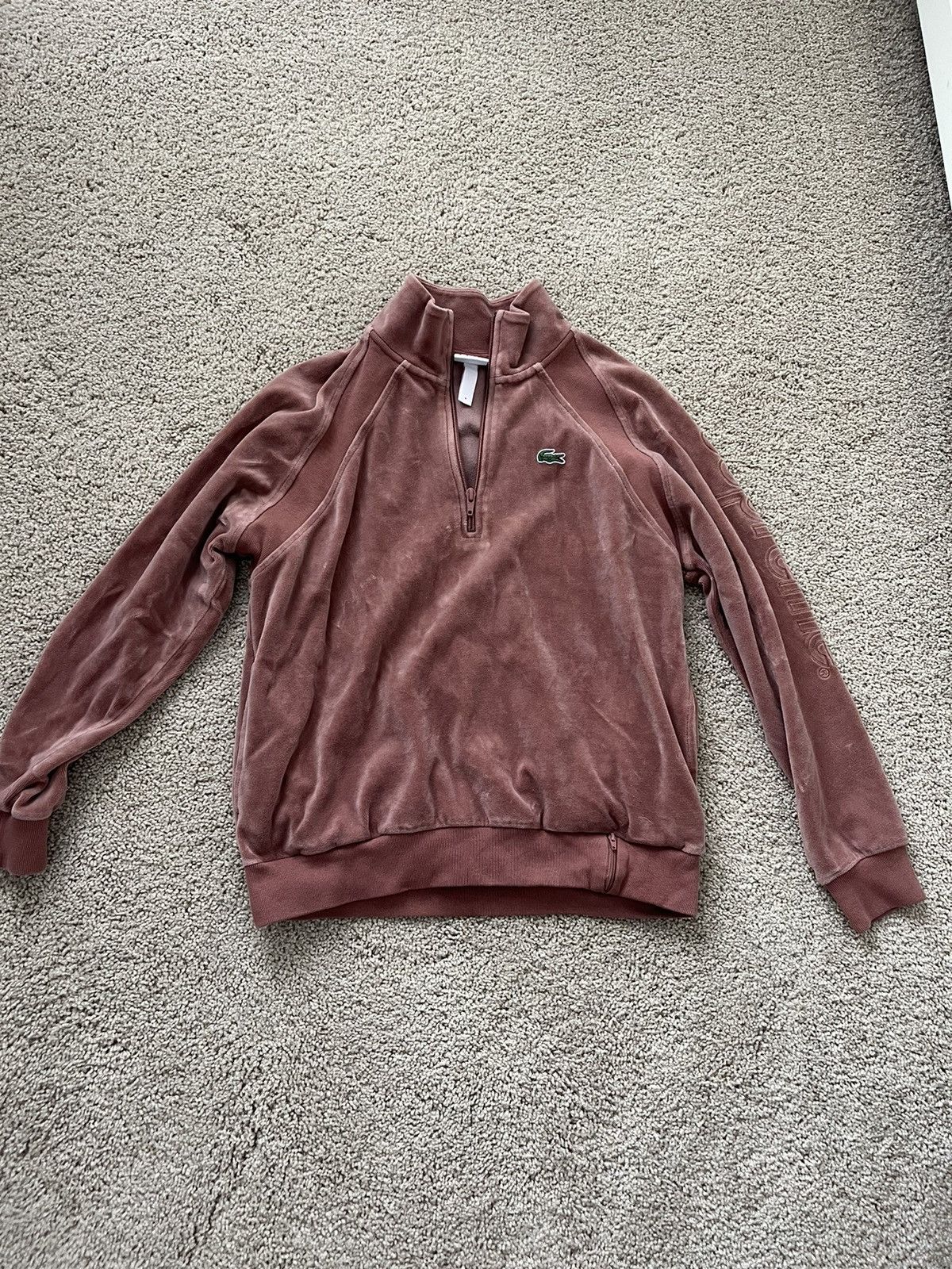 Supreme LACOSTE Velour Half-Zip Track Top Teal