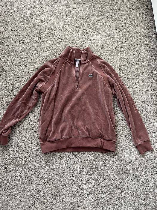 Supreme Supreme x Lacoste Velour Half-Zip Track Top Light Maroon