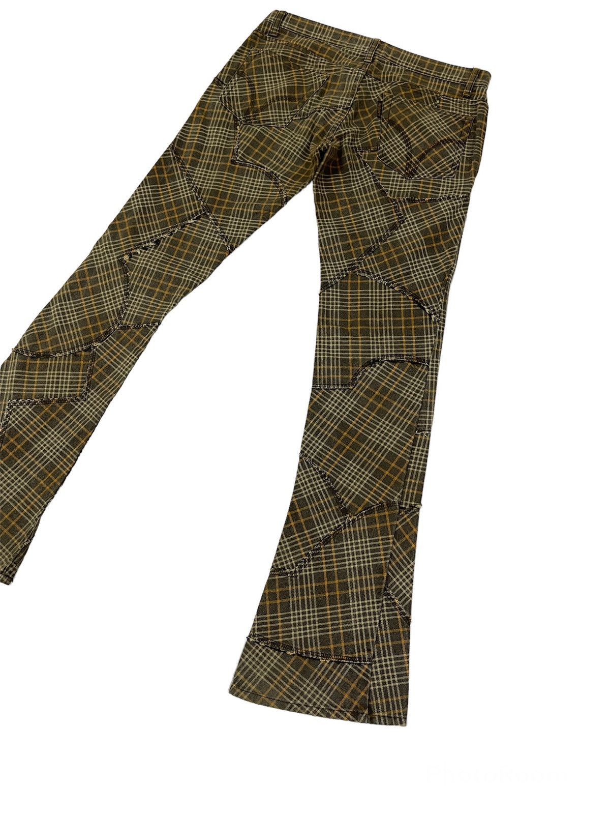 Hysteric Glamour Hysteric Glamour Plaid Patchwork Bootcut Pants Size US 32 / EU 48 - 5 Thumbnail