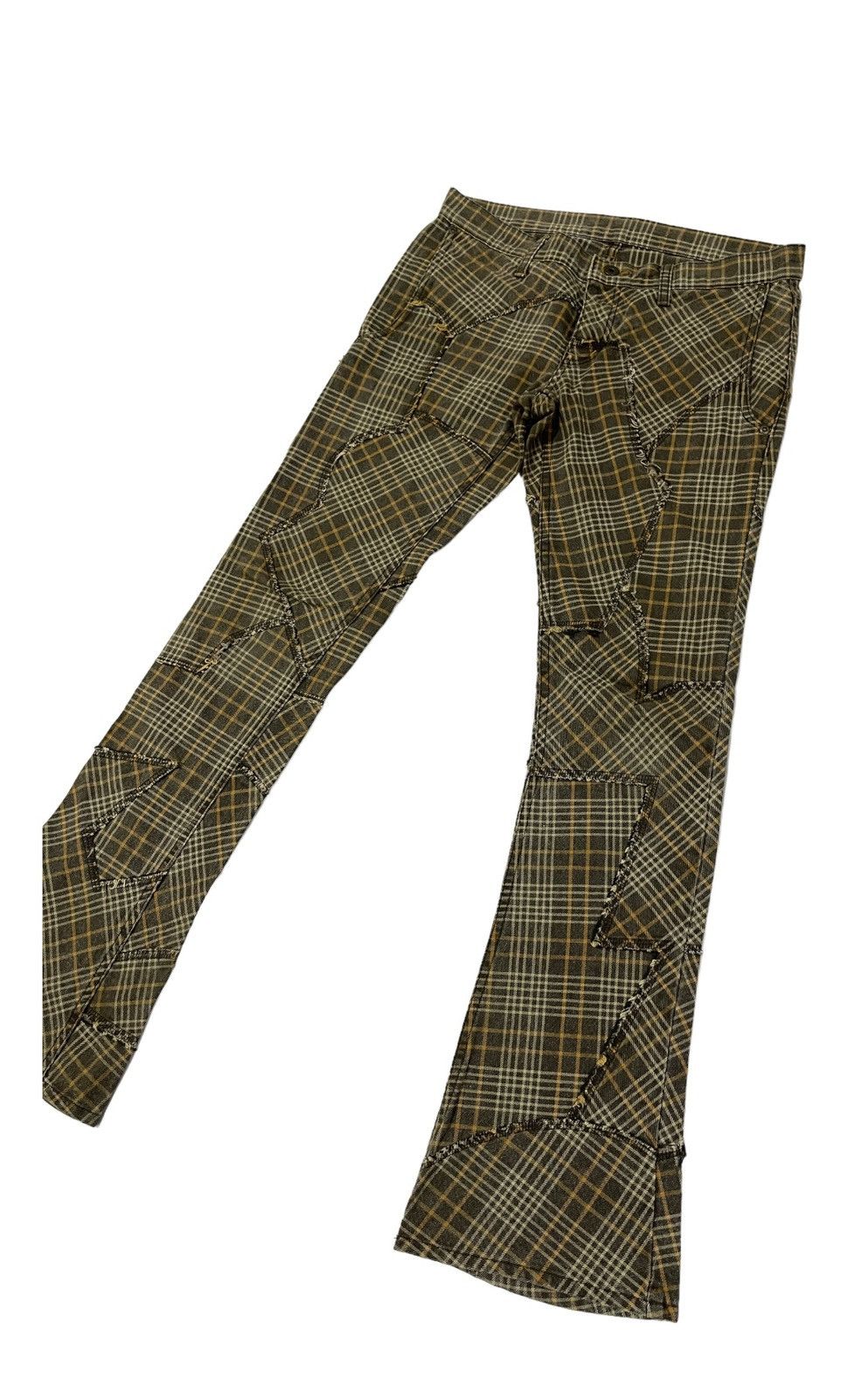 Hysteric Glamour Hysteric Glamour Plaid Patchwork Bootcut Pants Size US 32 / EU 48 - 4 Thumbnail