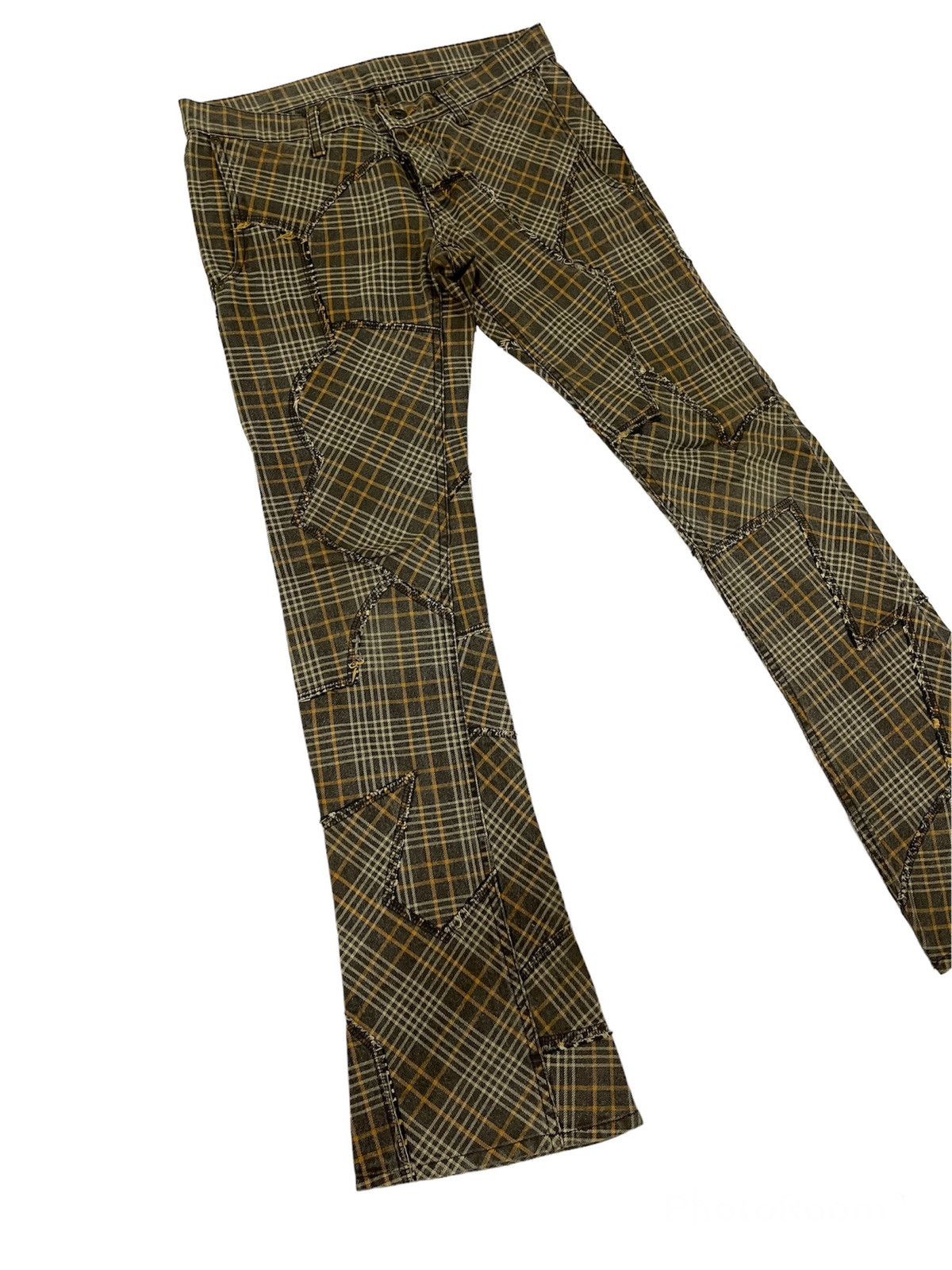 Hysteric Glamour Hysteric Glamour Plaid Patchwork Bootcut Pants Size US 32 / EU 48 - 3 Thumbnail