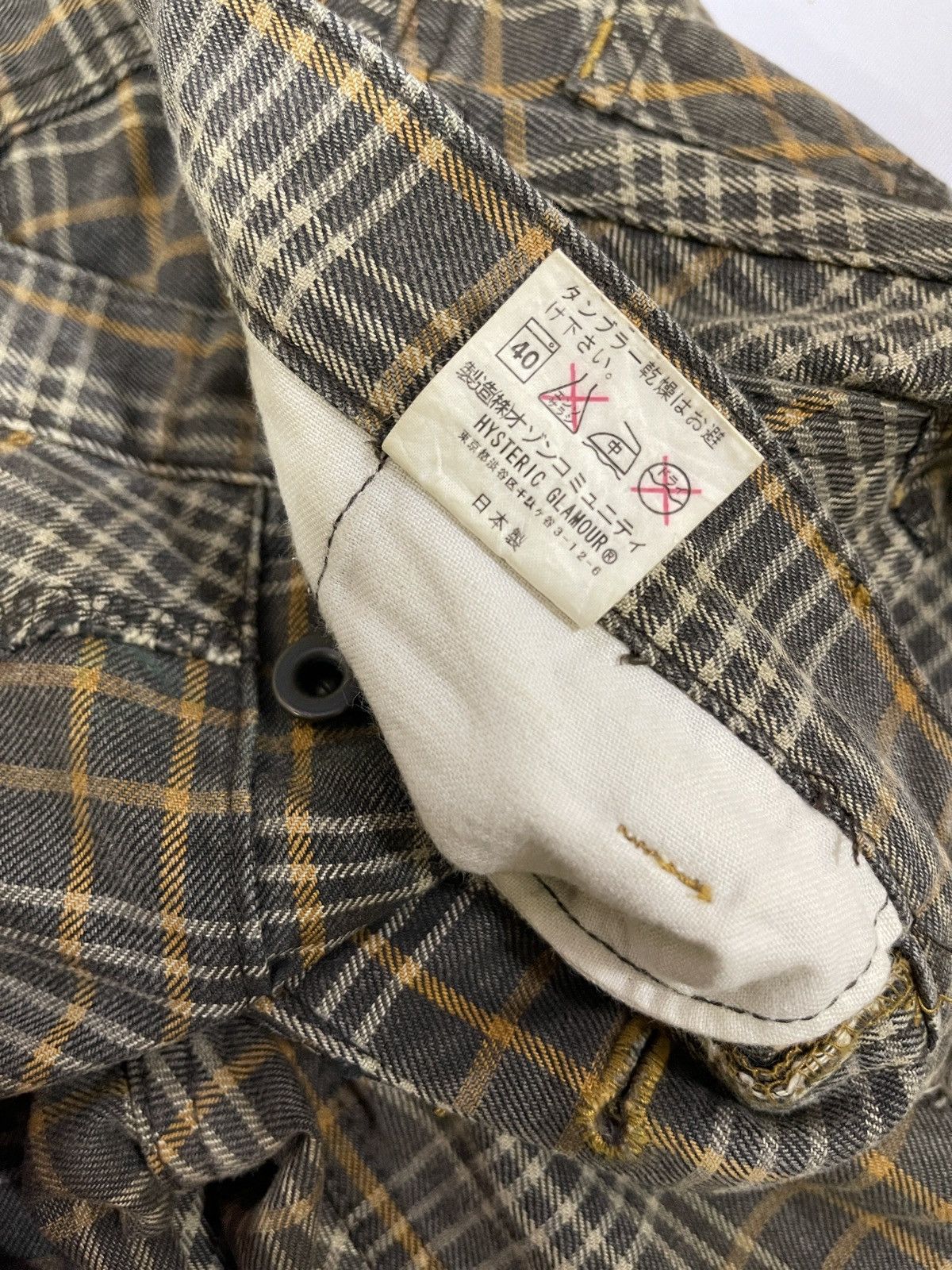Hysteric Glamour Hysteric Glamour Plaid Patchwork Bootcut Pants Size US 32 / EU 48 - 11 Thumbnail