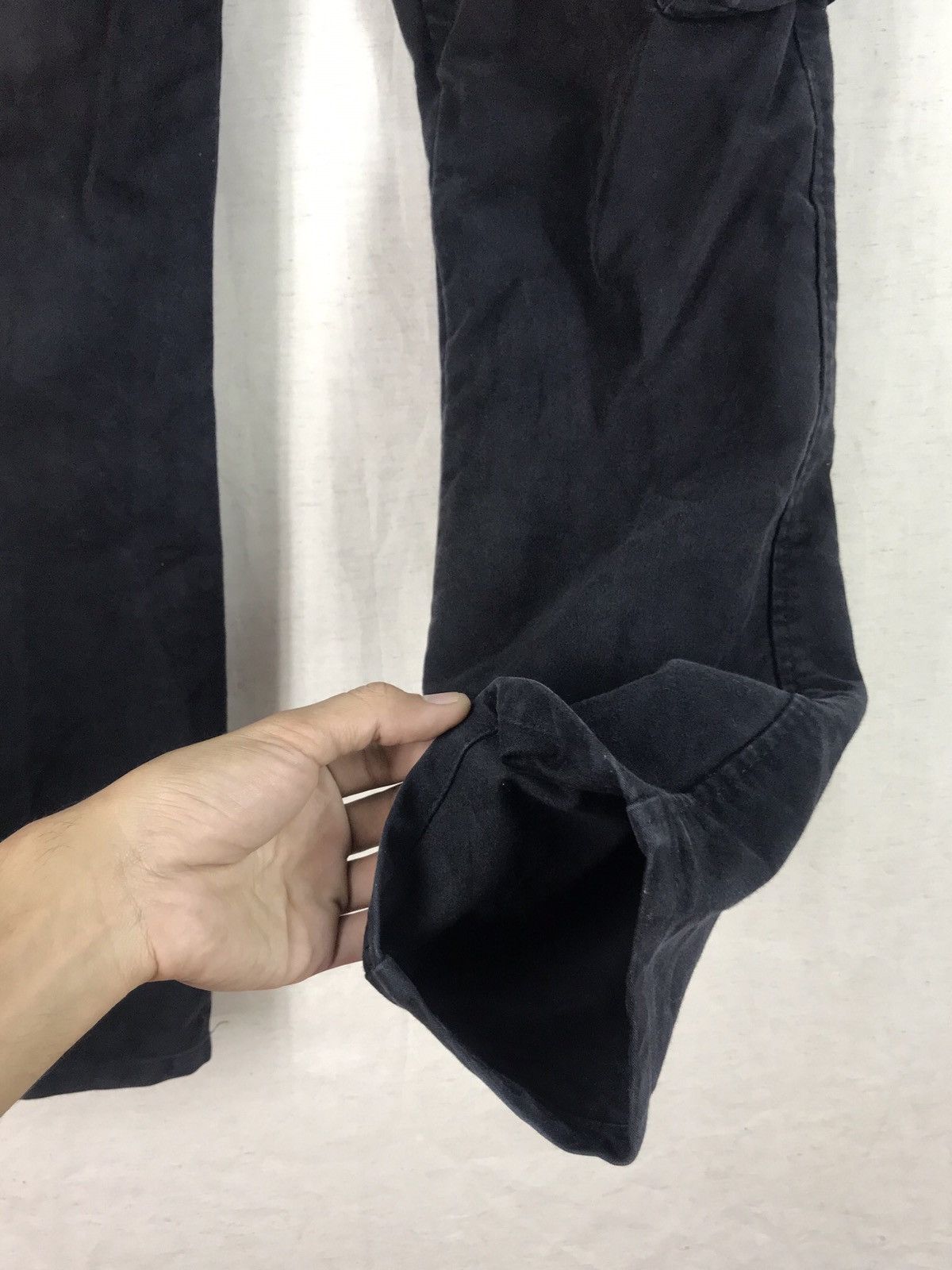 Japanese Brand STUDIO ORIBE HIDDEN BUTTON ACID WASH CARGO PANT Size US 33 - 10 Thumbnail