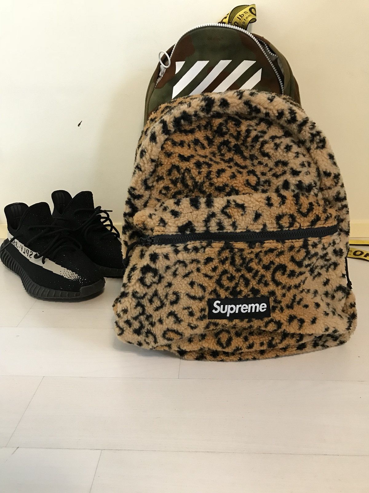 Supreme Leopard Fleece Backpack Grailed