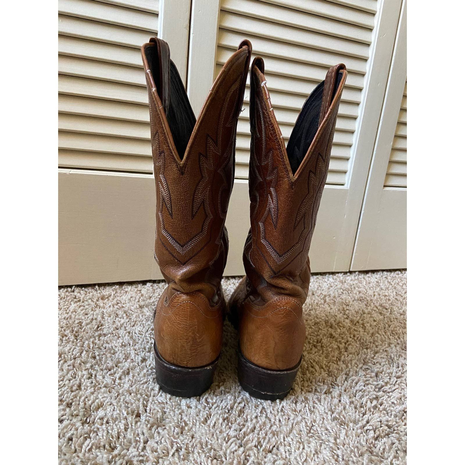 Dan Post Dan Post Brown Leather Cowboy Boots Western Men’s Size 9 EW Size US 9 / EU 42 - 2 Thumbnail