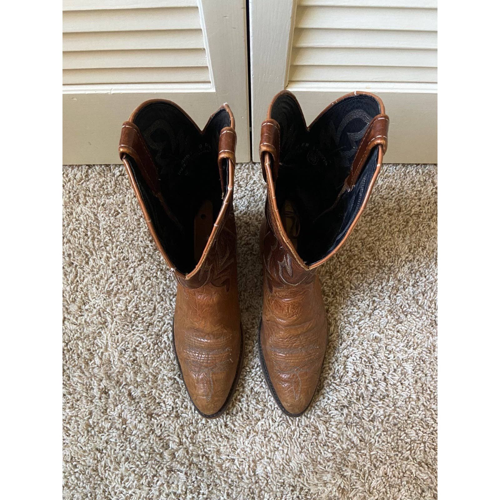 Dan Post Dan Post Brown Leather Cowboy Boots Western Men’s Size 9 EW Size US 9 / EU 42 - 9 Thumbnail
