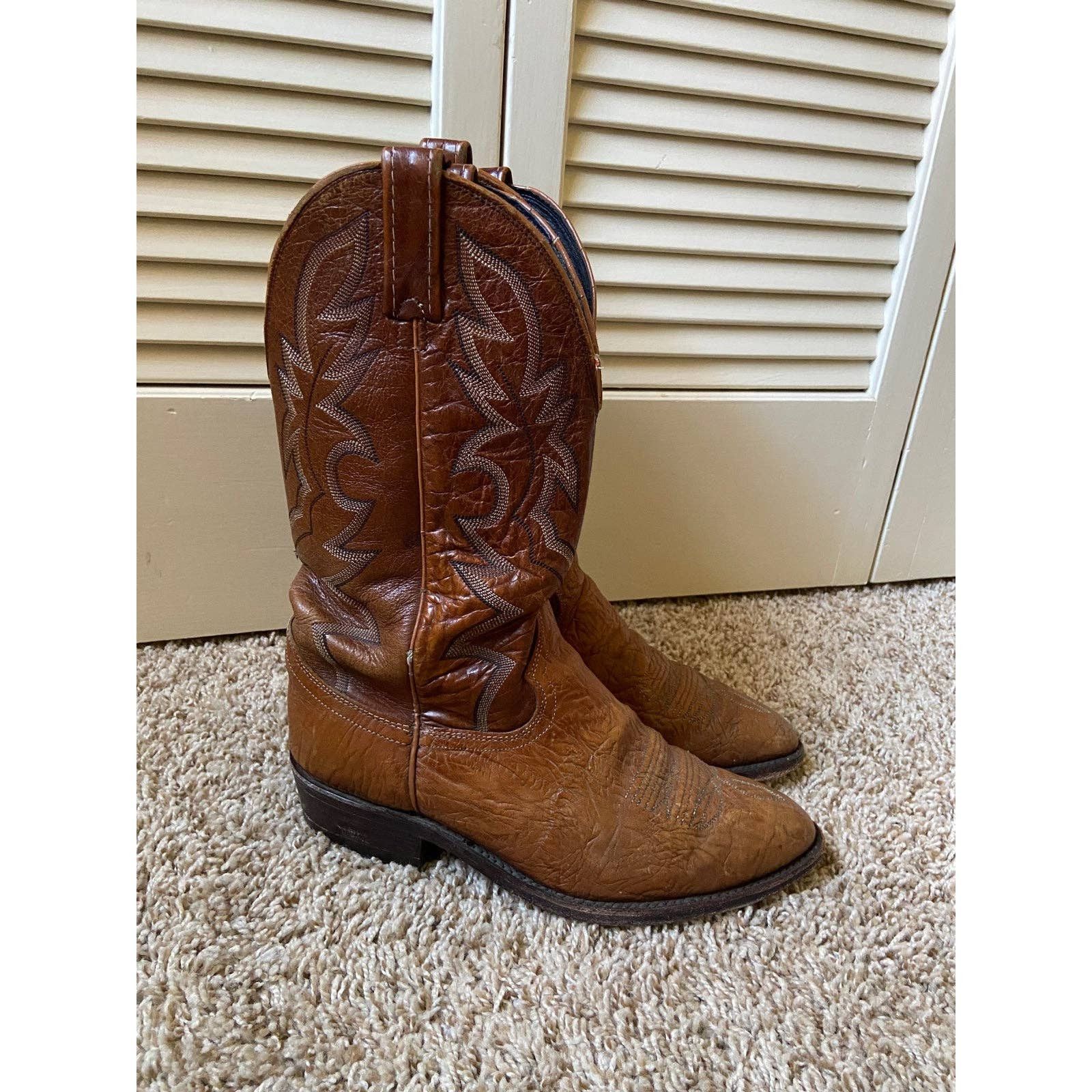 Dan Post Dan Post Brown Leather Cowboy Boots Western Men’s Size 9 EW Size US 9 / EU 42 - 1 Thumbnail