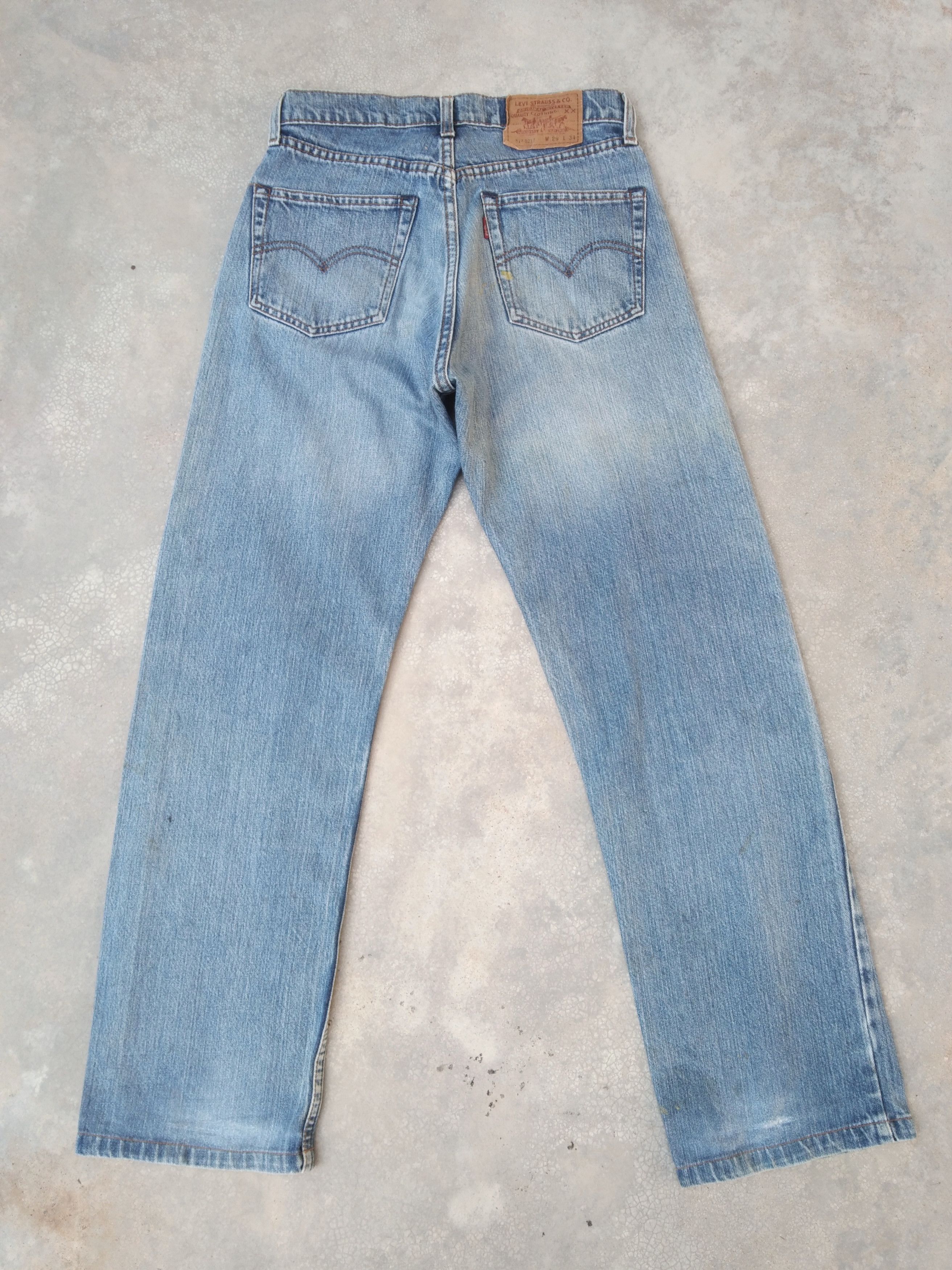Jean × Levi's × Vintage 90s Vintage Levis 512 Distressed Jeans 28x29.5 Size US 28 / EU 44 - 2 Thumbnail