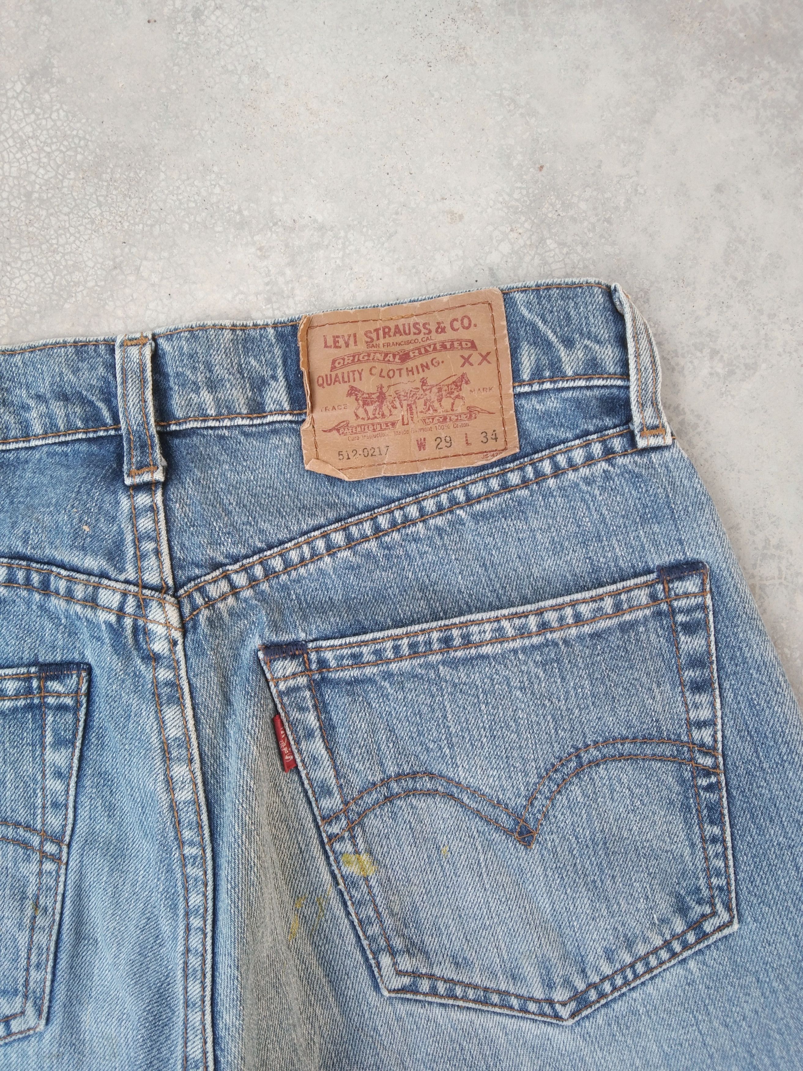 Jean × Levi's × Vintage 90s Vintage Levis 512 Distressed Jeans 28x29.5 Size US 28 / EU 44 - 3 Thumbnail