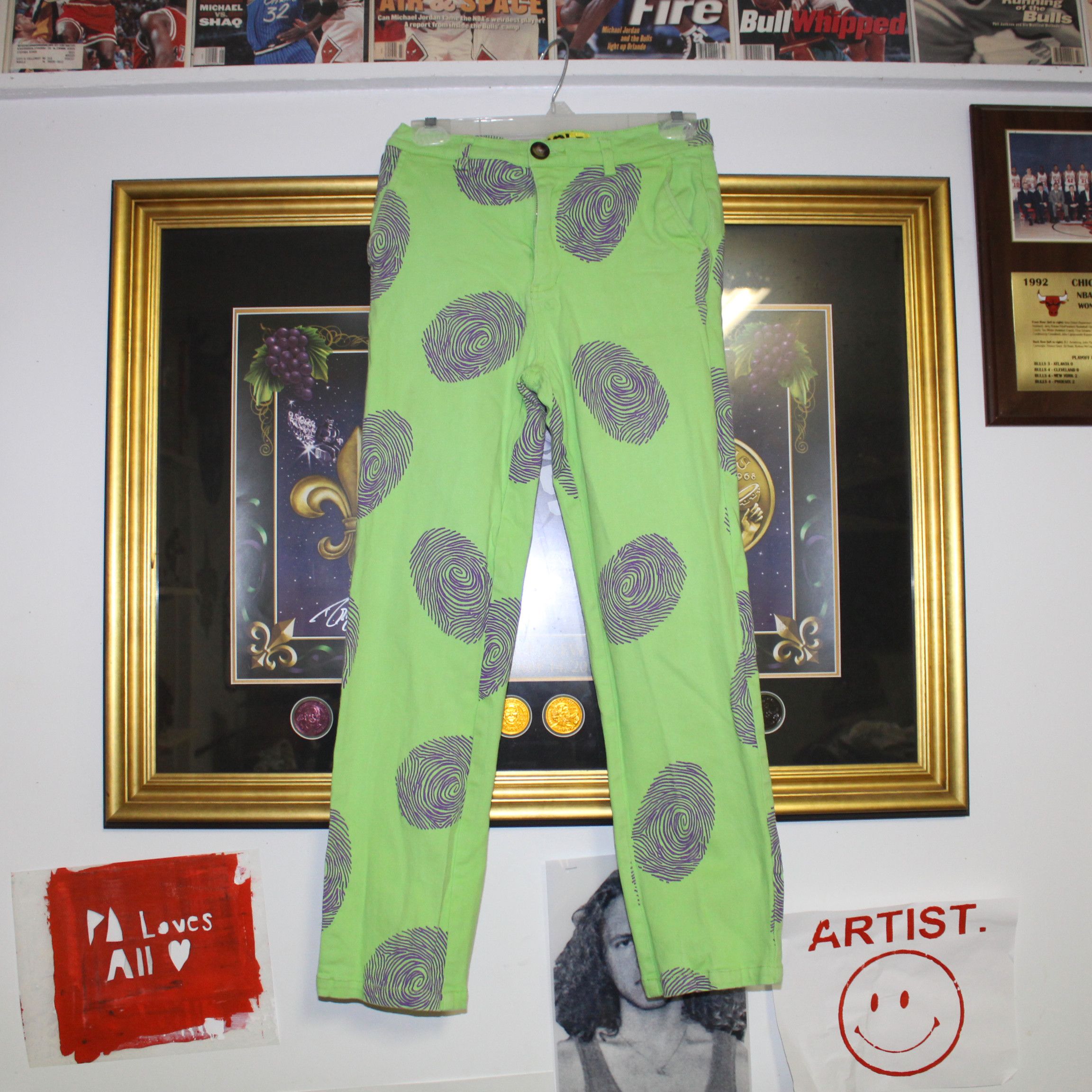 Golf Wang Green Fingerprint Chino Pants Size US 30 / EU 46 - 1 Thumbnail