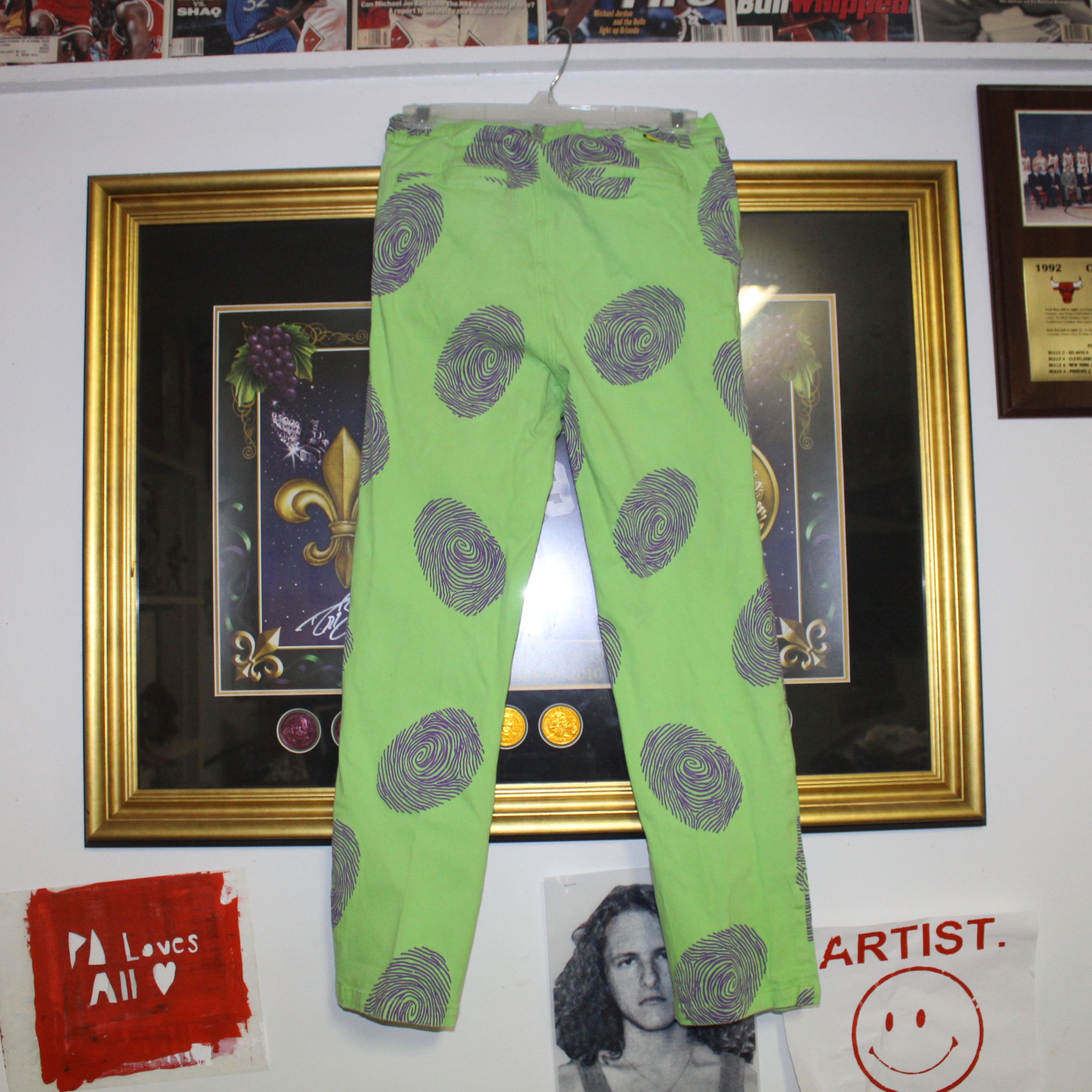 Golf Wang Green Fingerprint Chino Pants Size US 30 / EU 46 - 2 Thumbnail