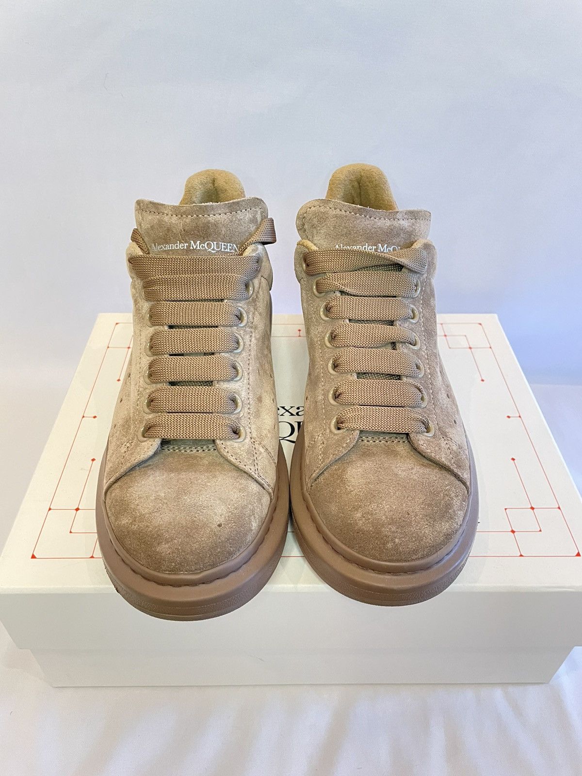 Alexander McQueen Men’s Oversized Leather Suede Sensory Sneaker Size 40EU 8US Size US 7 / EU 40 - 1 Thumbnail