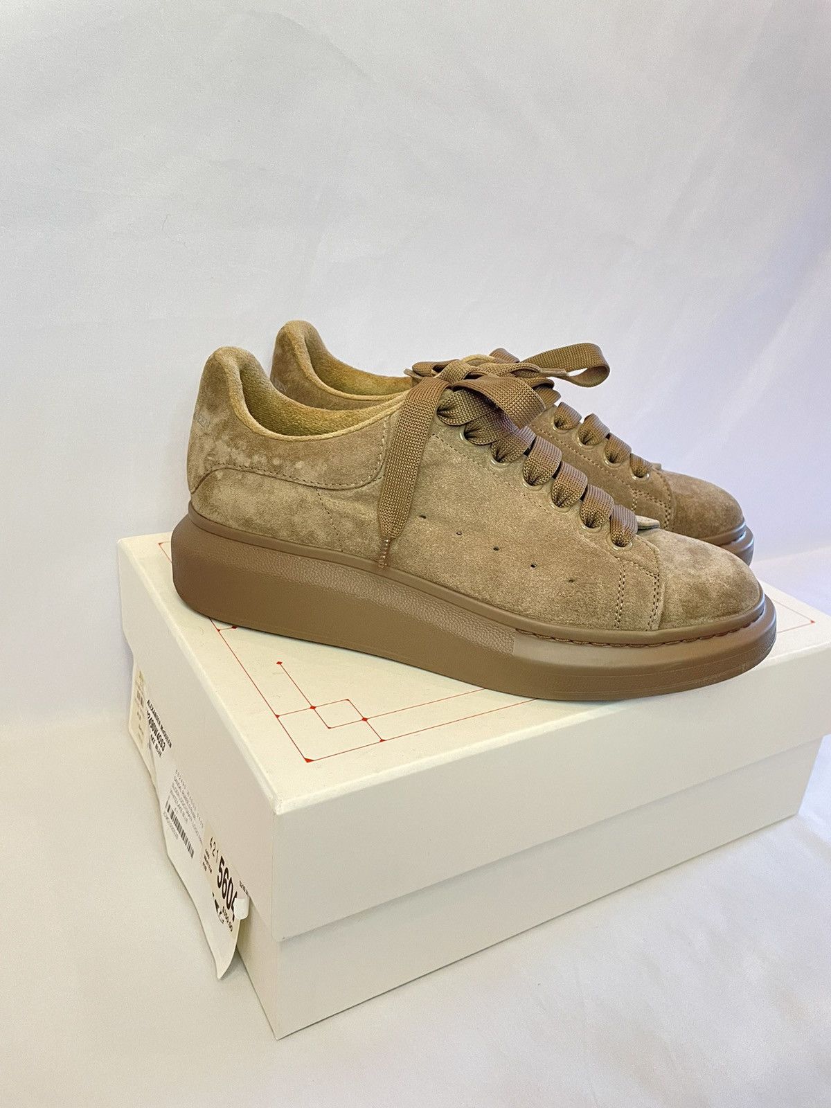 Alexander McQueen Men’s Oversized Leather Suede Sensory Sneaker Size 40EU 8US Size US 7 / EU 40 - 3 Thumbnail