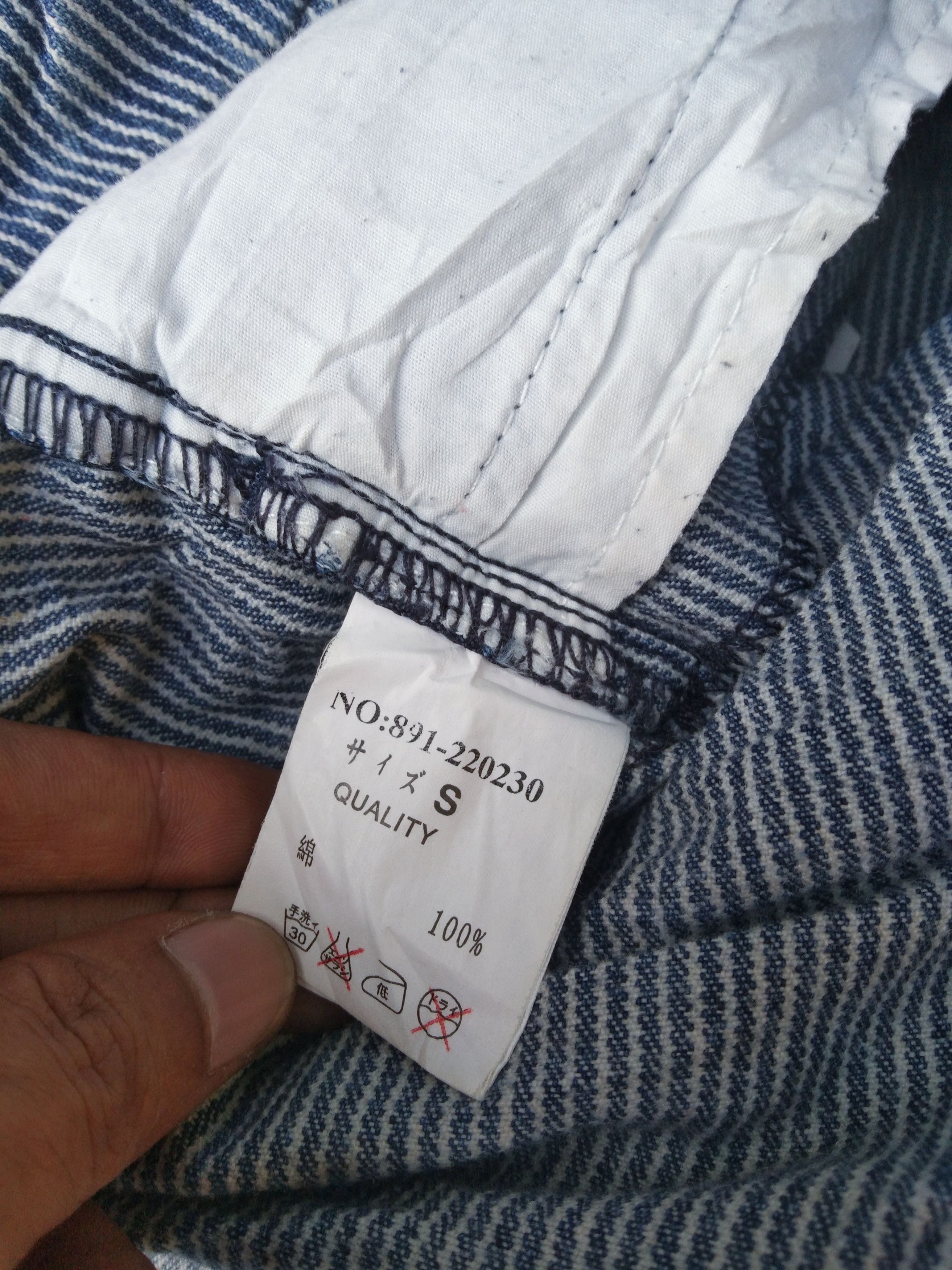 Japanese Brand × Jean Vintage Japanese Striped Double Waist Retro Punk Jeans 28x30 Size US 28 / EU 44 - 6 Thumbnail