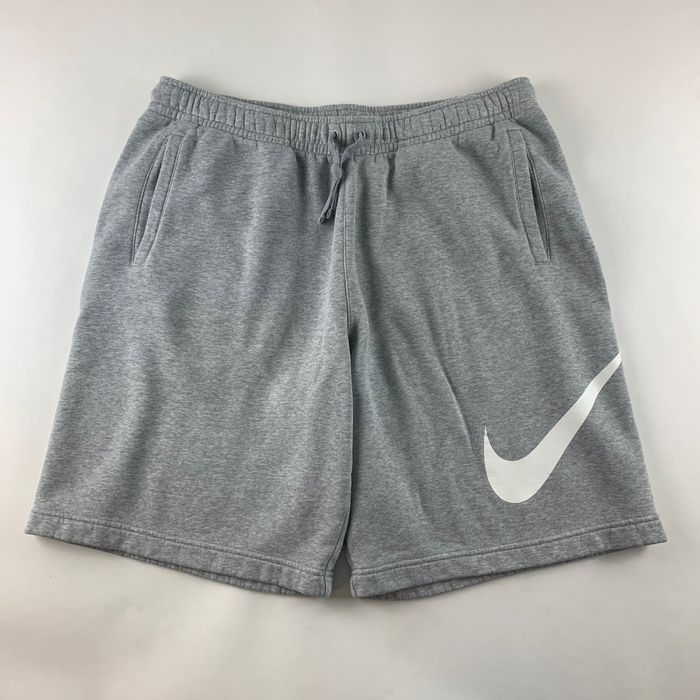 Nike Nike Sportswear Swoosh Gray French Terry Shorts 843520-063 | Grailed