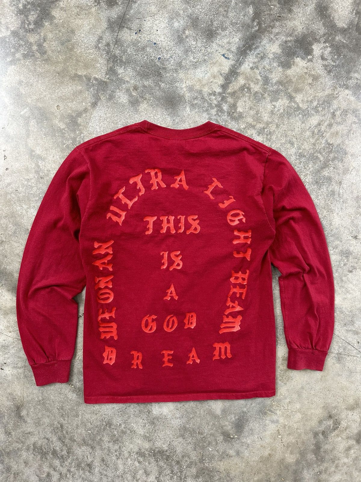 image of Kanye West Cardinal Red Life Of Pablo Album Ultra Light Tee, Men's (Size Small)